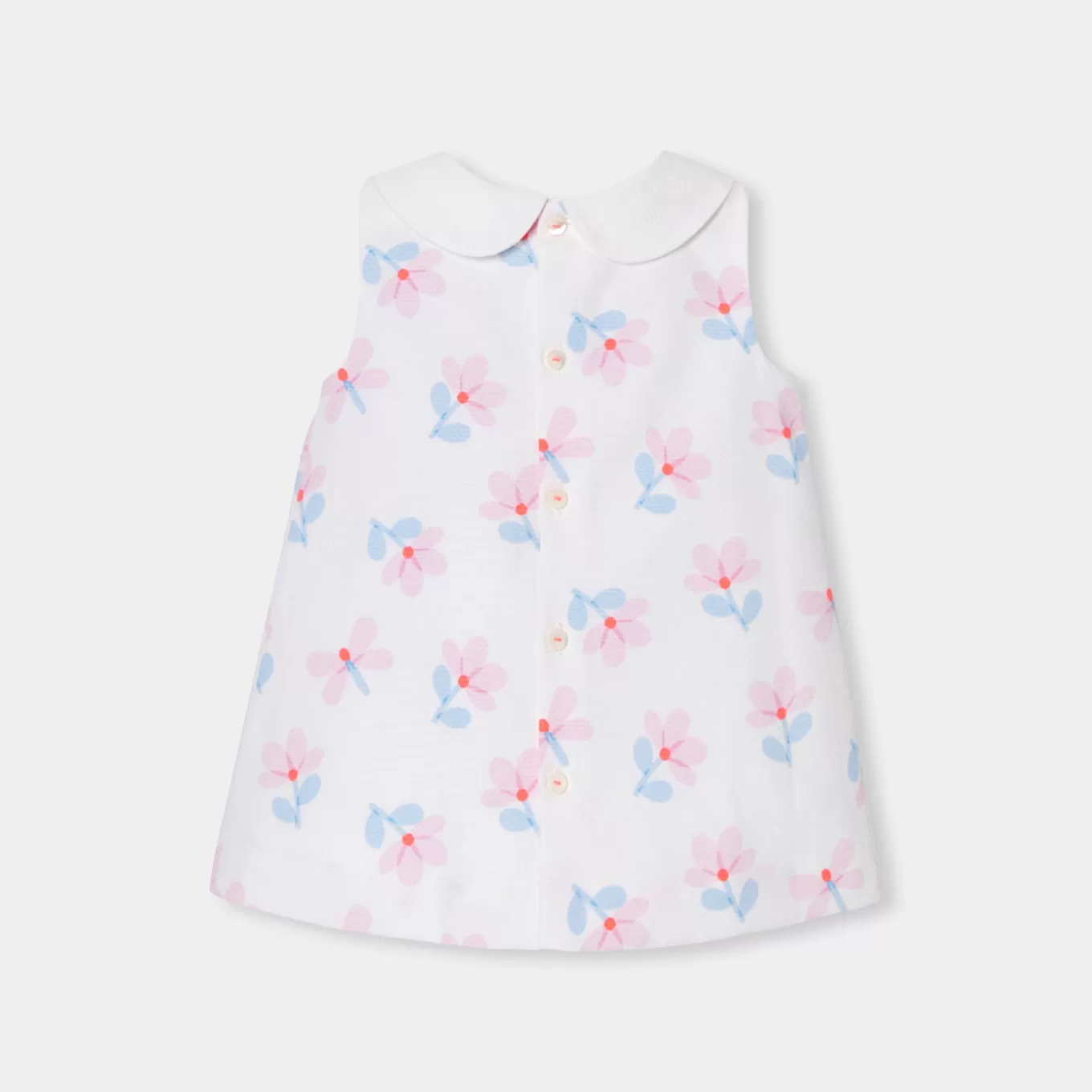 Store Jacadi Hängekleid aus Baumwollpiqué für Mädchen WEISS/MEHRFARBIG