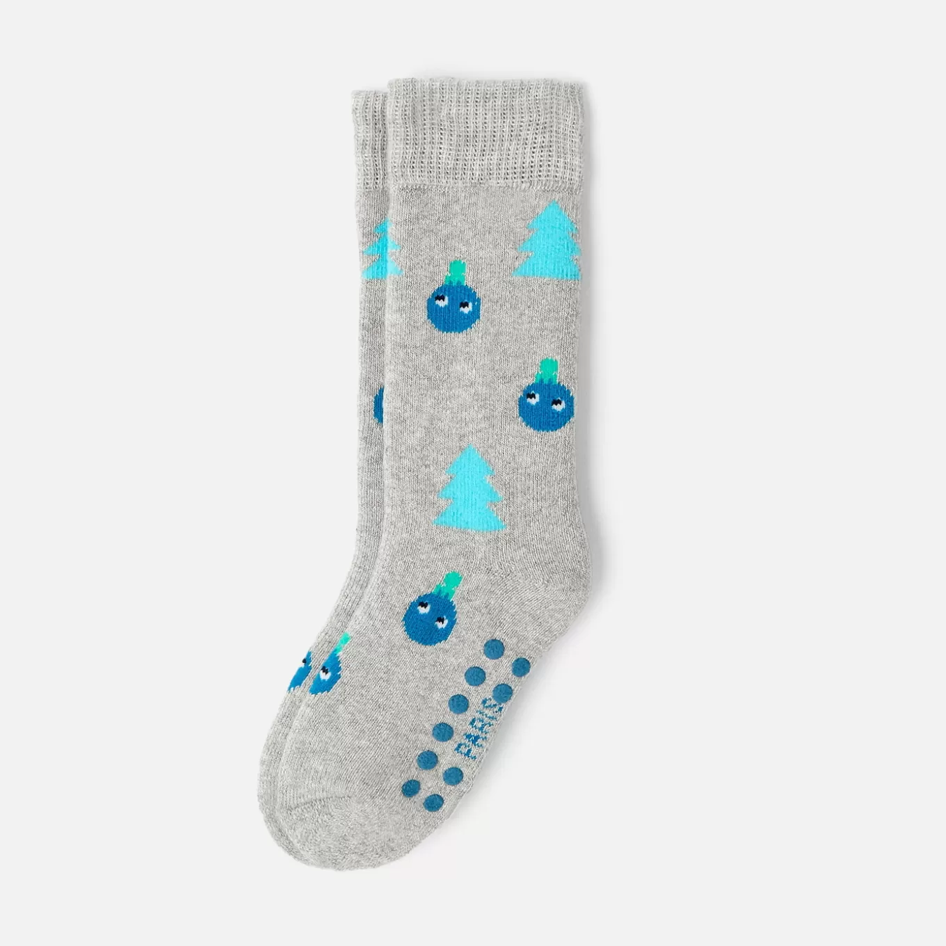 Store Jacadi Hohe rutschfeste Socken für Jungen GRAU MELIERT HELL JACADI