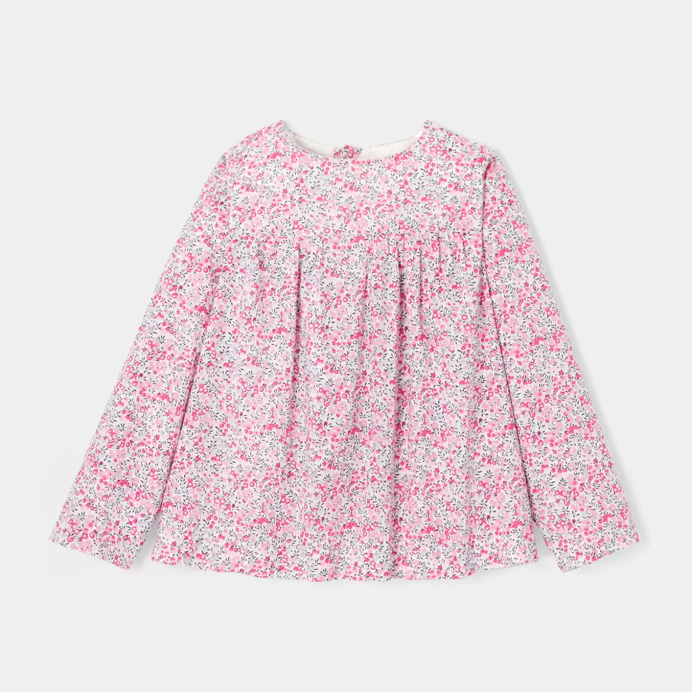 Outlet Jacadi Liberty x Tohana Bluse für Mädchen ROSA/GRAU