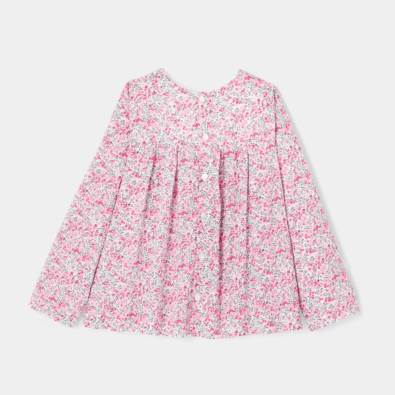 Outlet Jacadi Liberty x Tohana Bluse für Mädchen ROSA/GRAU