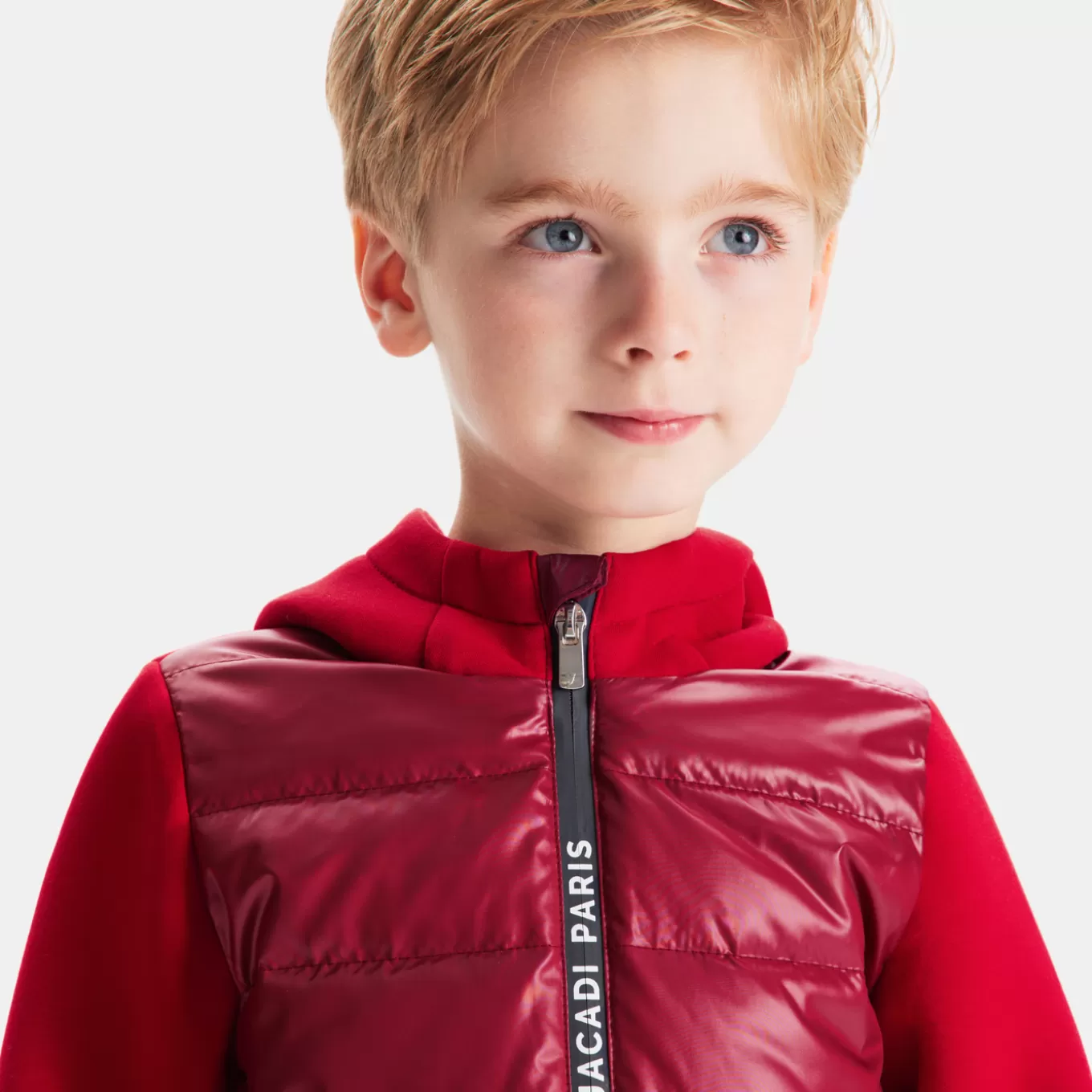 Cheap Jacadi Jacke aus zwei Materialien für Jungen ROT/BORDEAUX