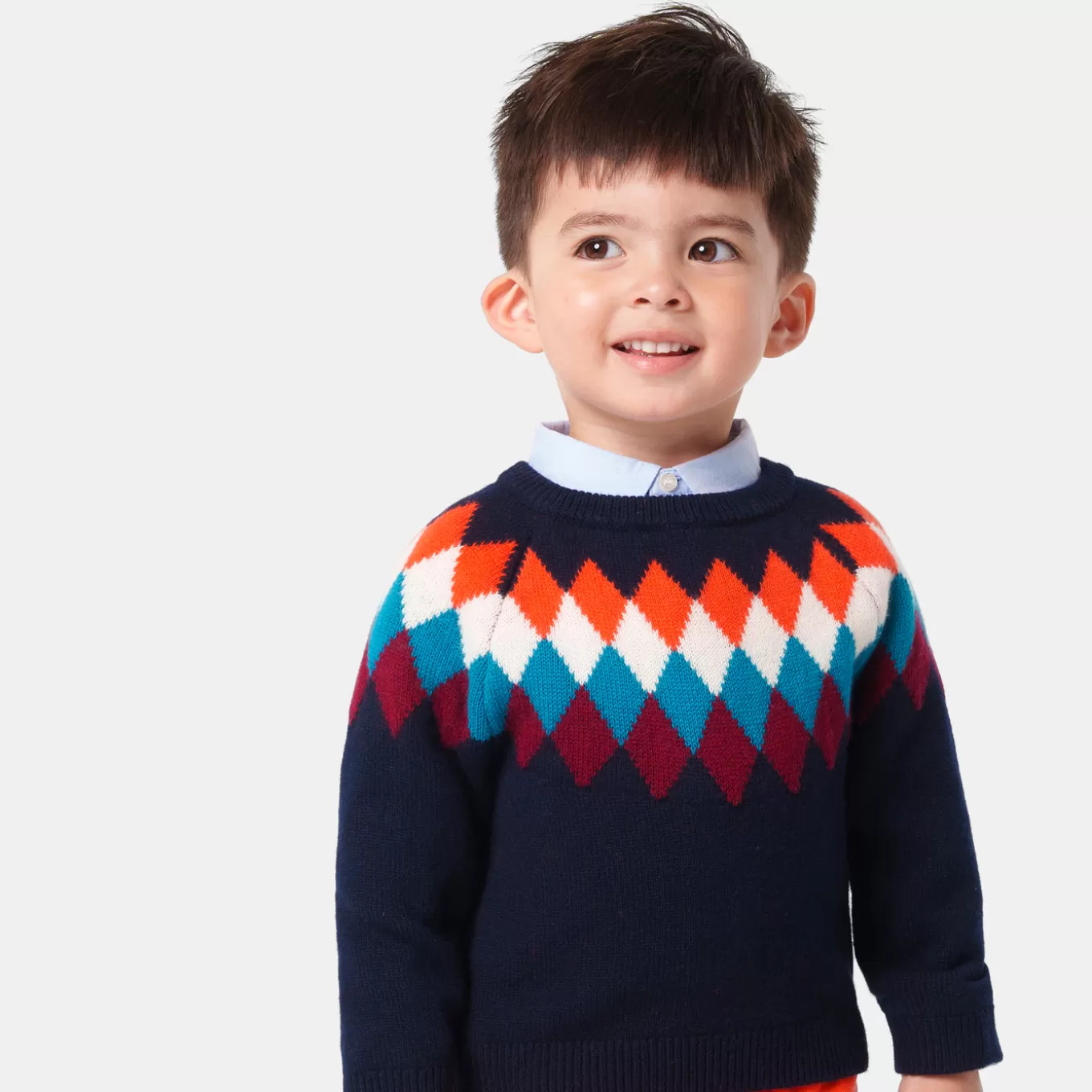 Best Sale Jacadi Jacquard-Pullover für Jungen MARINEBLAU/MEHRFARBIG