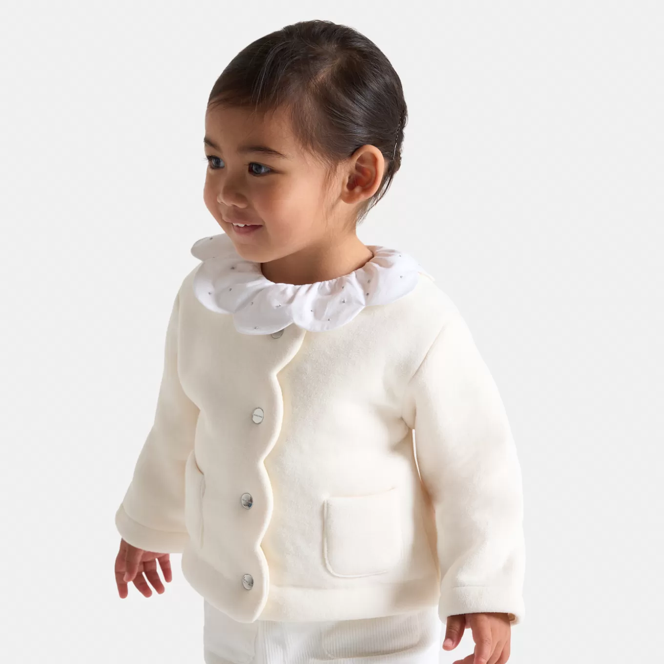 Online Jacadi Jäckchen aus Fleece Kleinkind Mädchen WEICHES JACADI WEISS