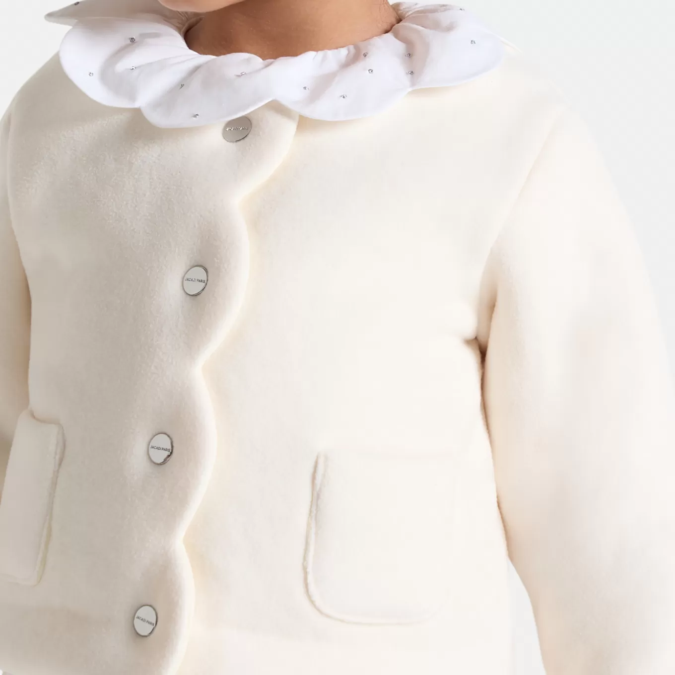 Online Jacadi Jäckchen aus Fleece Kleinkind Mädchen WEICHES JACADI WEISS