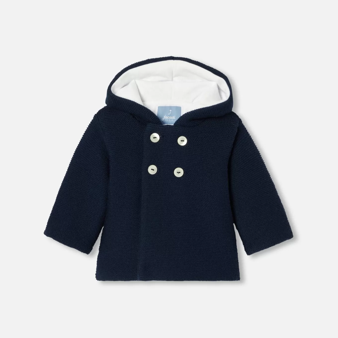 Clearance Jacadi Jäckchen für Babys aus Merinowolle MARINEBLAU HELL