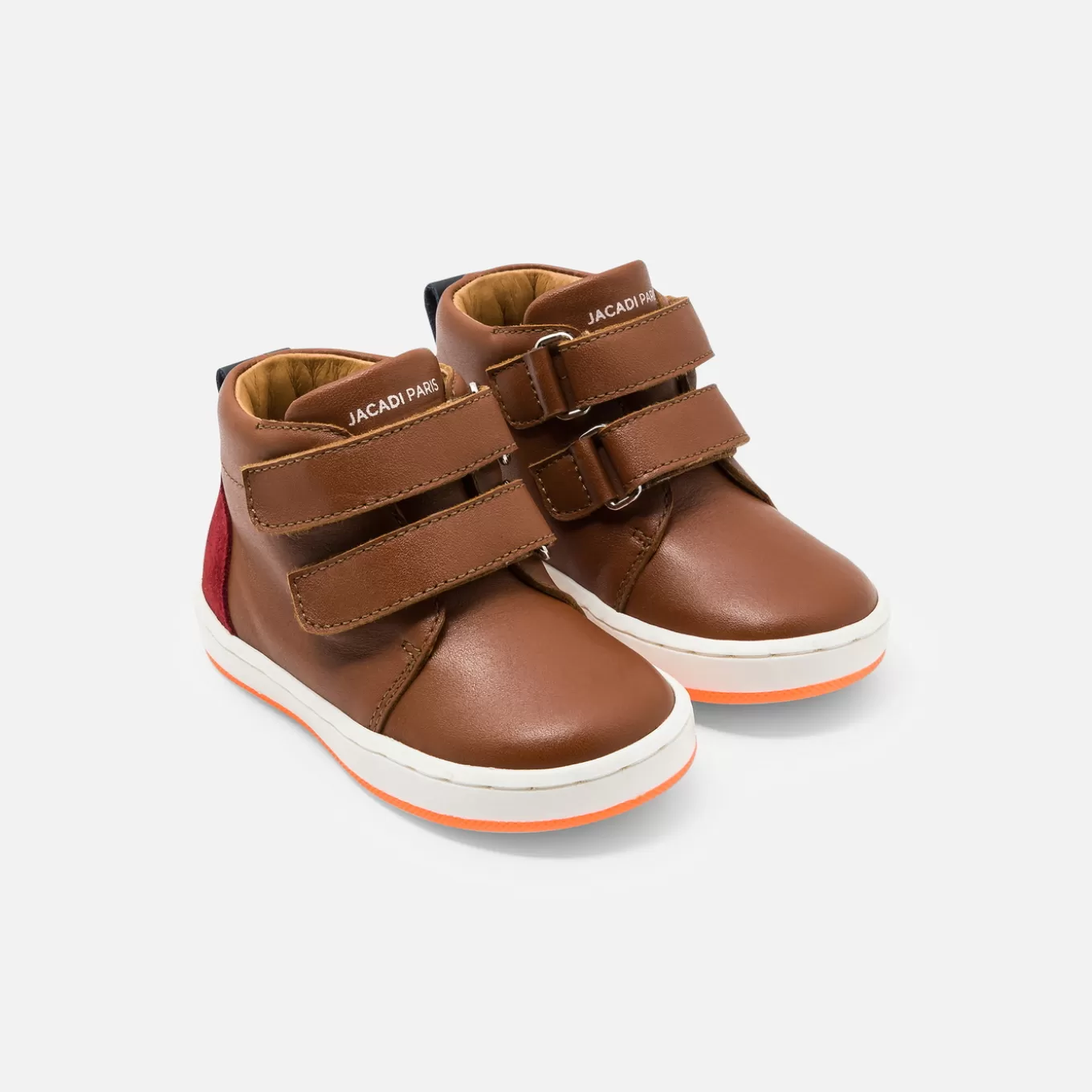 Hot Jacadi Jungen-High-Top-Sneakers aus Glattleder BRAUN