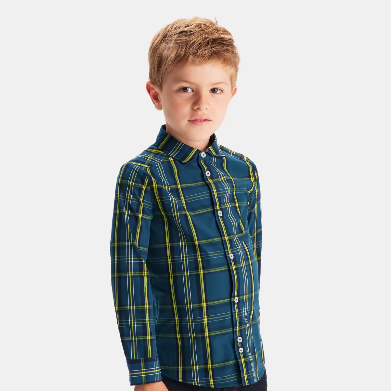 Clearance Jacadi Kariertes Hemd für Jungen MARINEBLAU/MEHRFARBIG