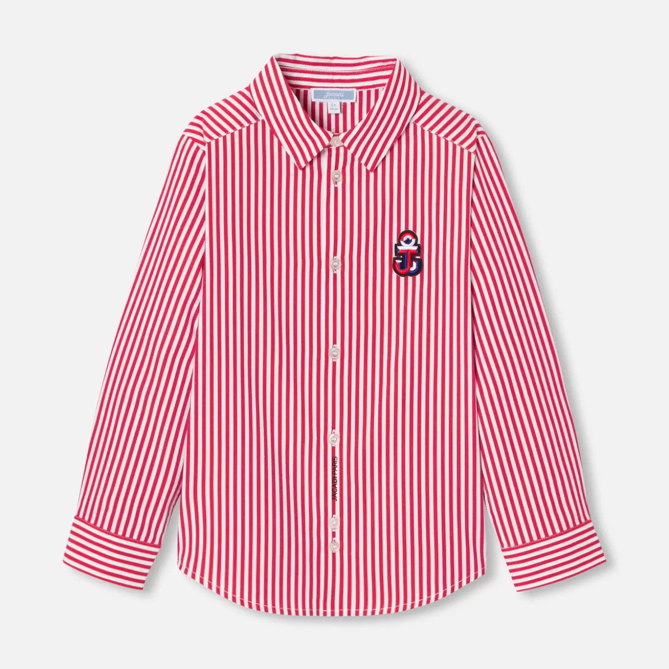 Shop Jacadi Kinderhemd aus gestreifter Popeline für Jungen WEISS/ROT