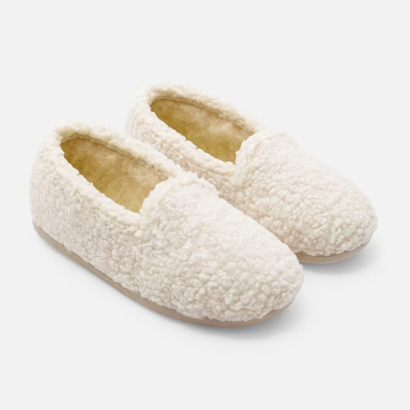 Store Jacadi Kinder-Krabbelschuhe aus Sherpa für Mädchen NATURWEISS/BEIGE