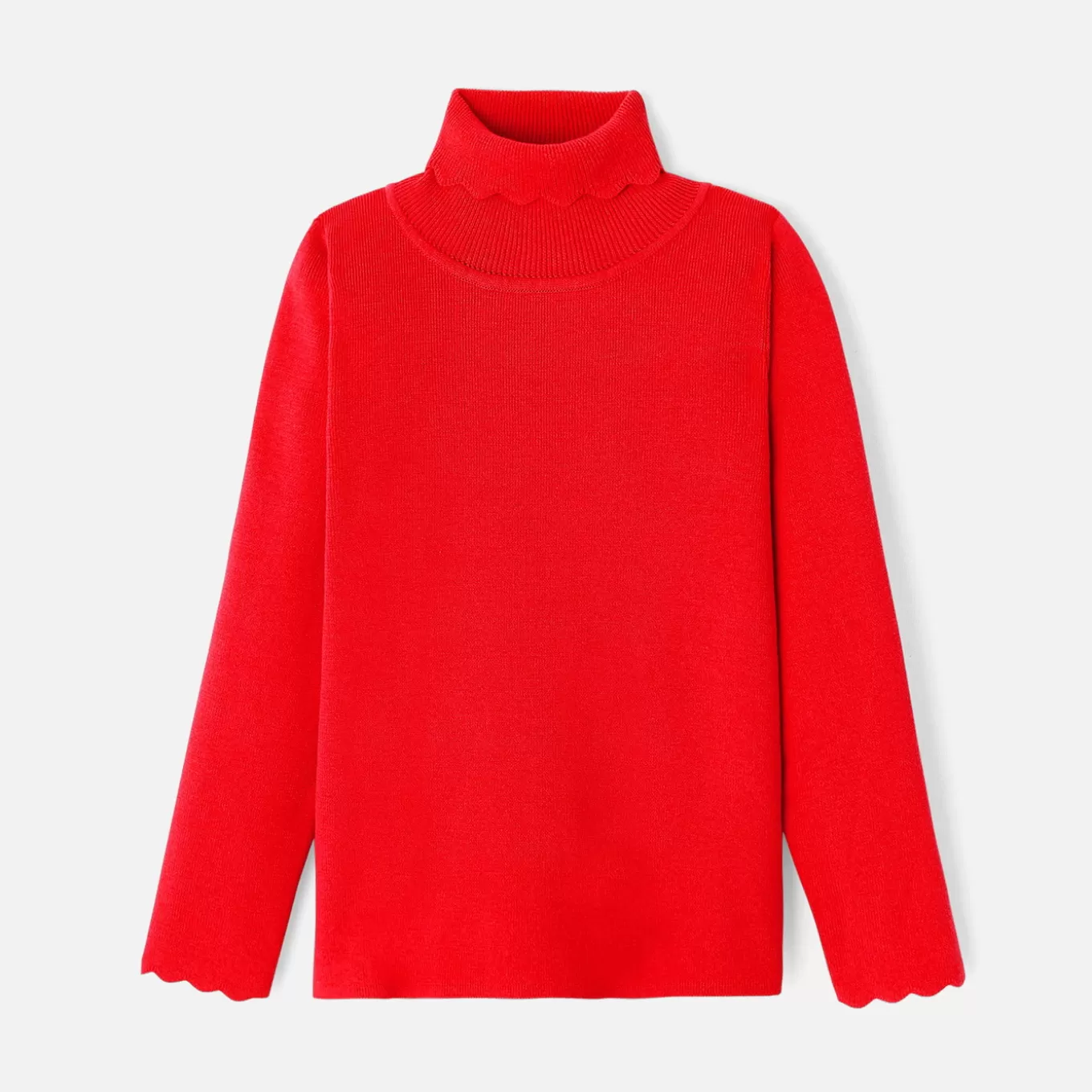 Fashion Jacadi Kinderpullover aus Rippstrick für Mädchen ROT JACADI