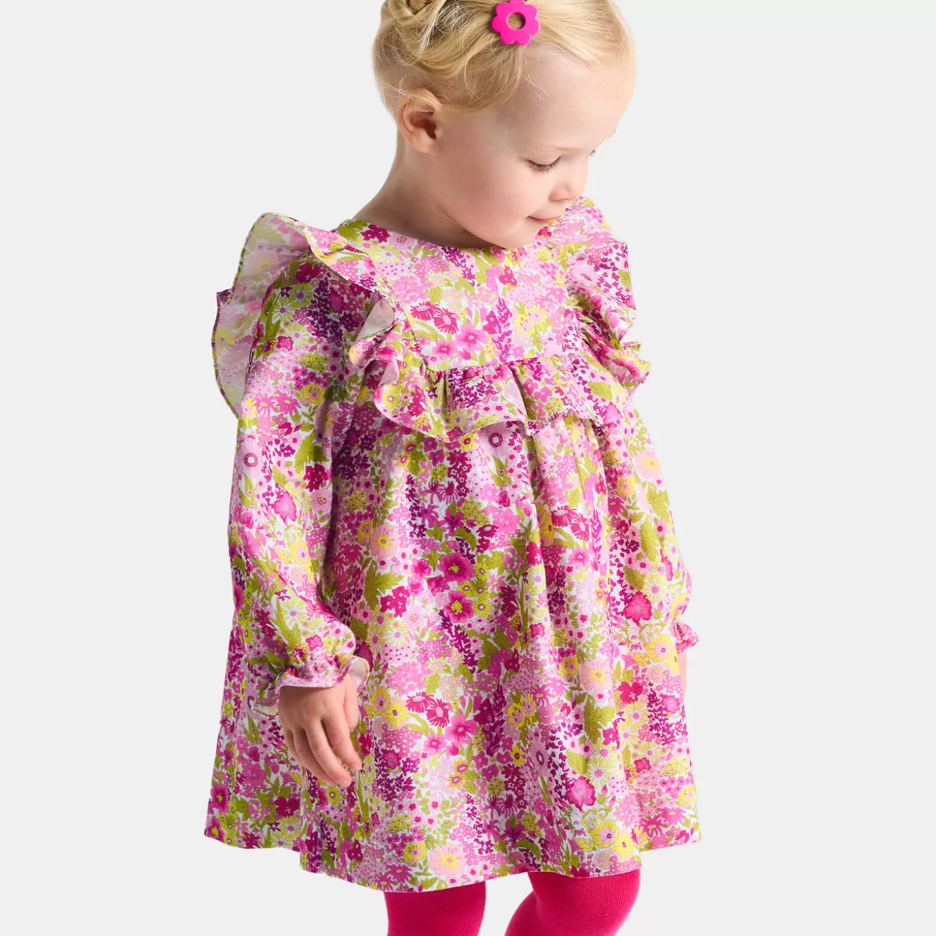 Shop Jacadi Kleid aus Liberty-Samtstoff Kleinkind Mädchen WEISS/MEHRFARBIG