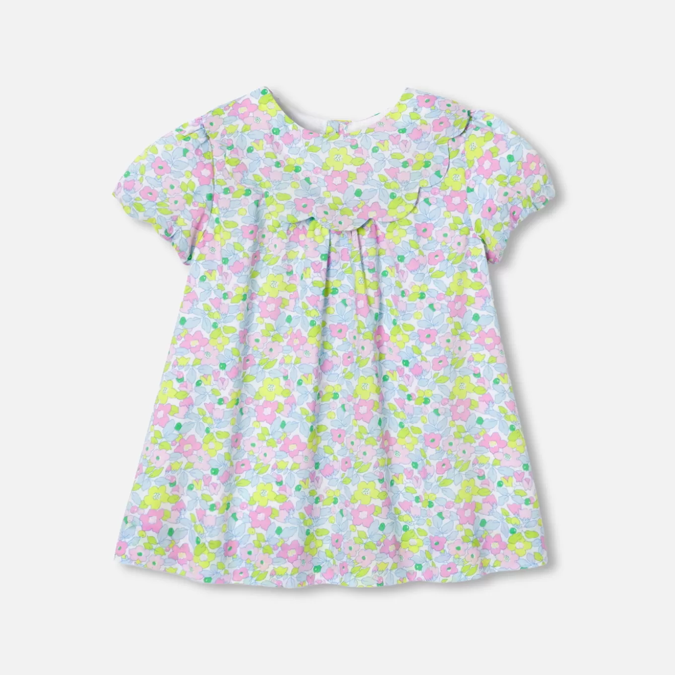 Discount Jacadi Kleid aus Liberty-Stoff für Baby Mädchen WEISS/MEHRFARBIG