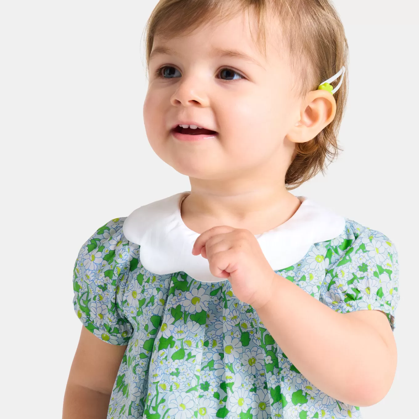 Cheap Jacadi Kleid aus Liberty-Stoff Kleinkind Mädchen WEISS/MEHRFARBIG