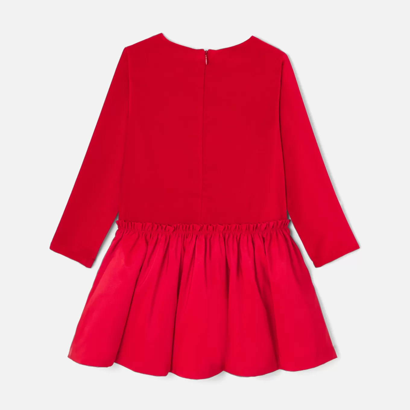 Flash Sale Jacadi Kleid aus Materialmix für Mädchen MOHNROT