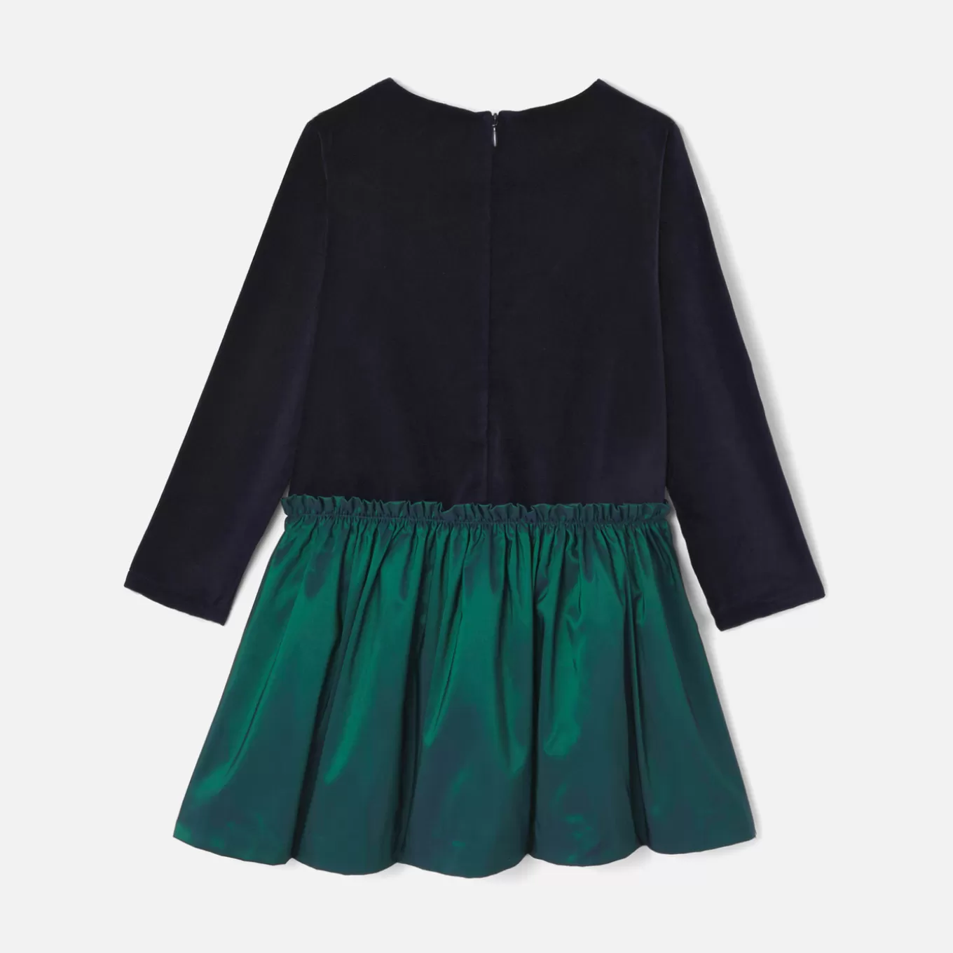 Outlet Jacadi Kleid aus Materialmix für Mädchen MARINEBLAU JACADI