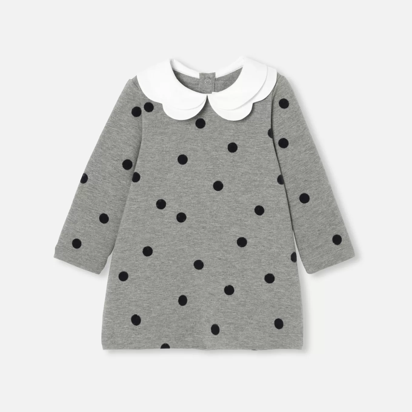 Hot Jacadi Kleid aus Molton Kleinkind Mädchen GRAU ANTHRACITE JACADI