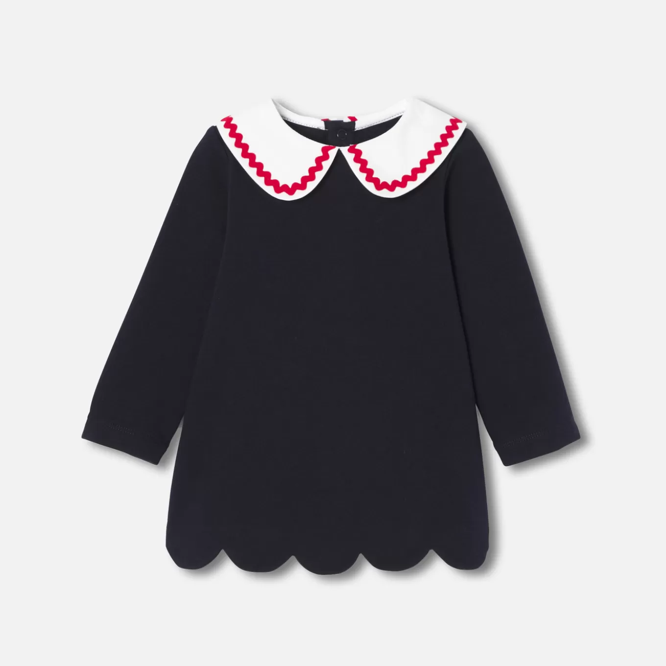 Hot Jacadi Kleid aus Molton Kleinkind Mädchen MARINEBLAU JACADI