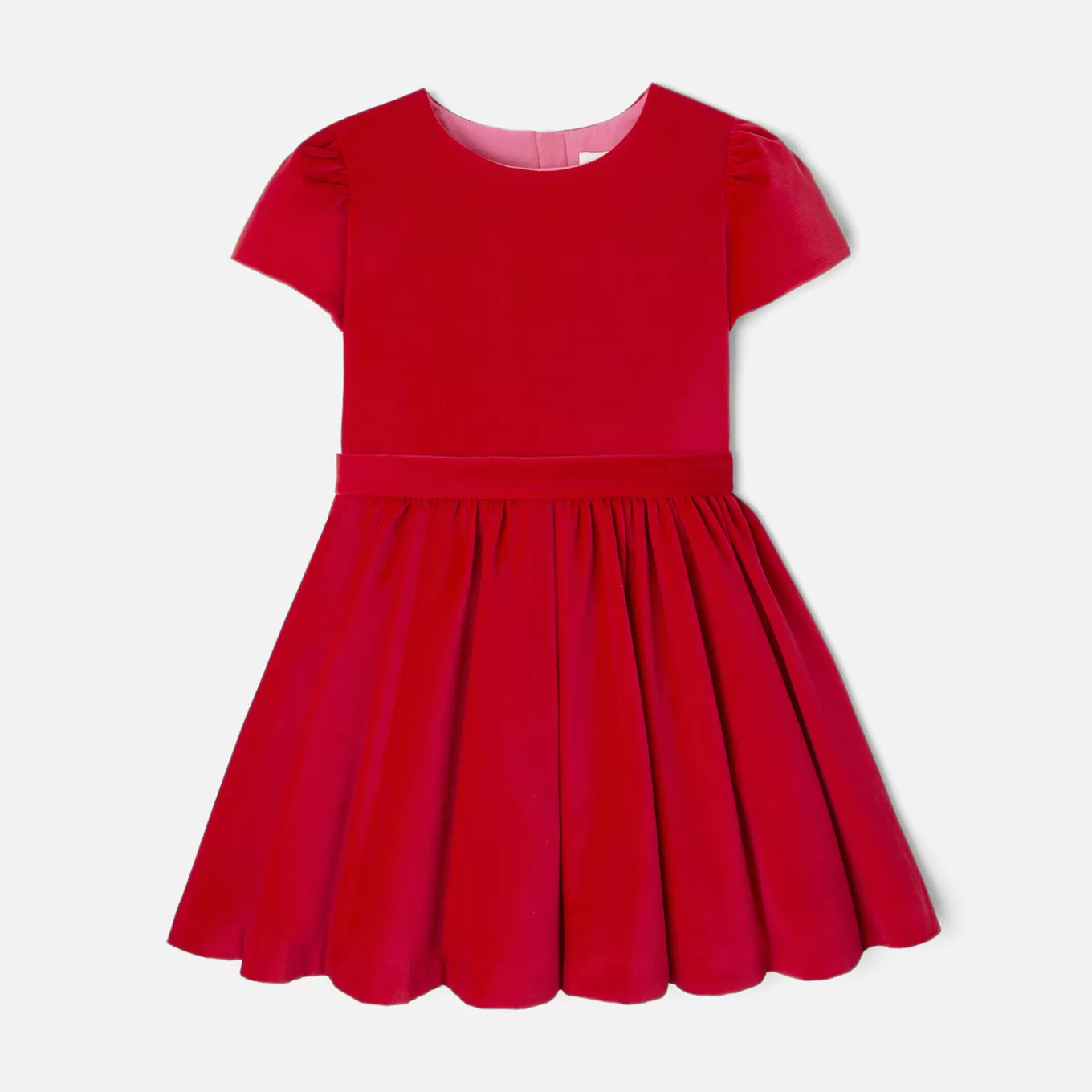 Cheap Jacadi Kleid aus Samt für Mädchen MOHNROT