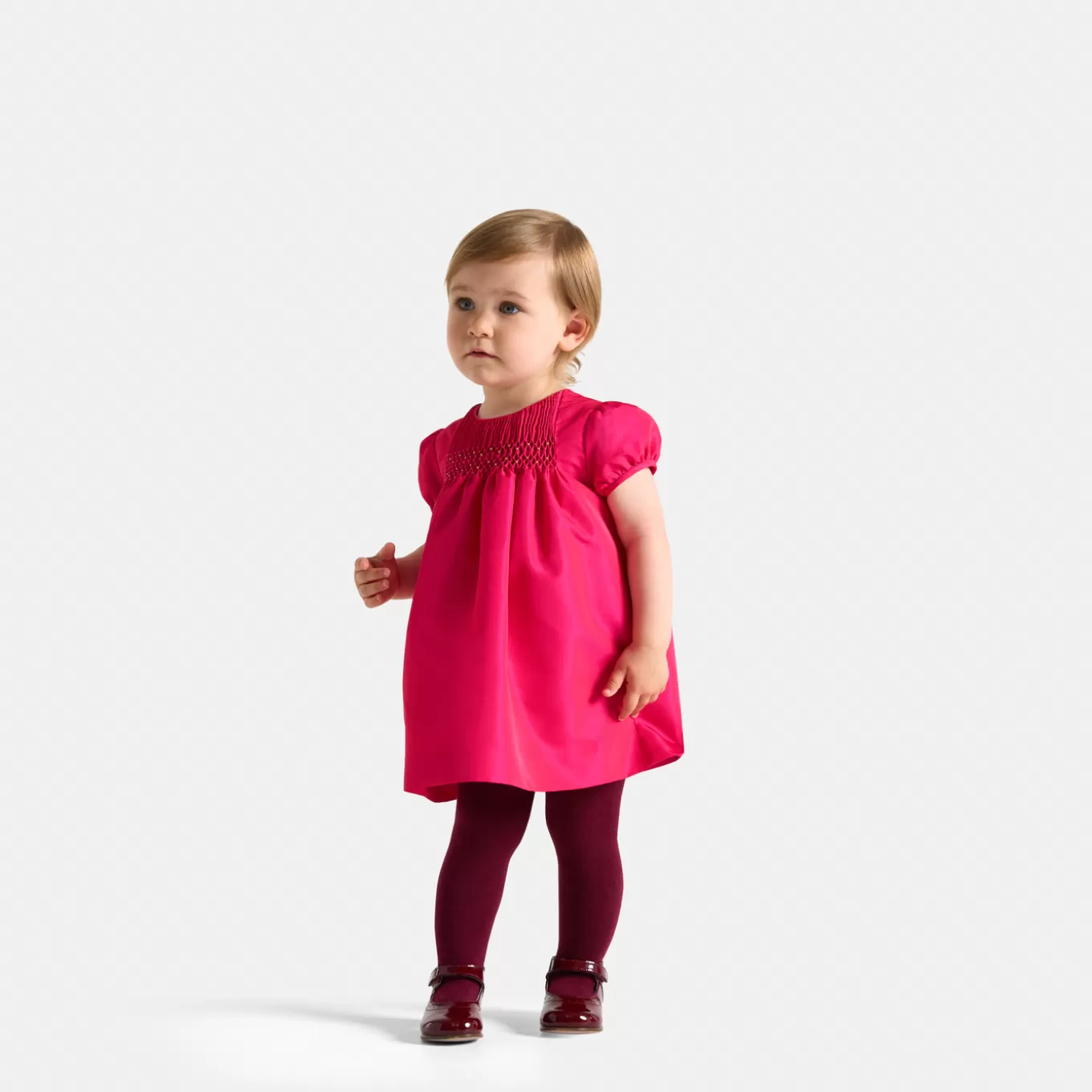 Best Sale Jacadi Kleid aus Taft Kleinkind Mädchen BENGALE ROSE