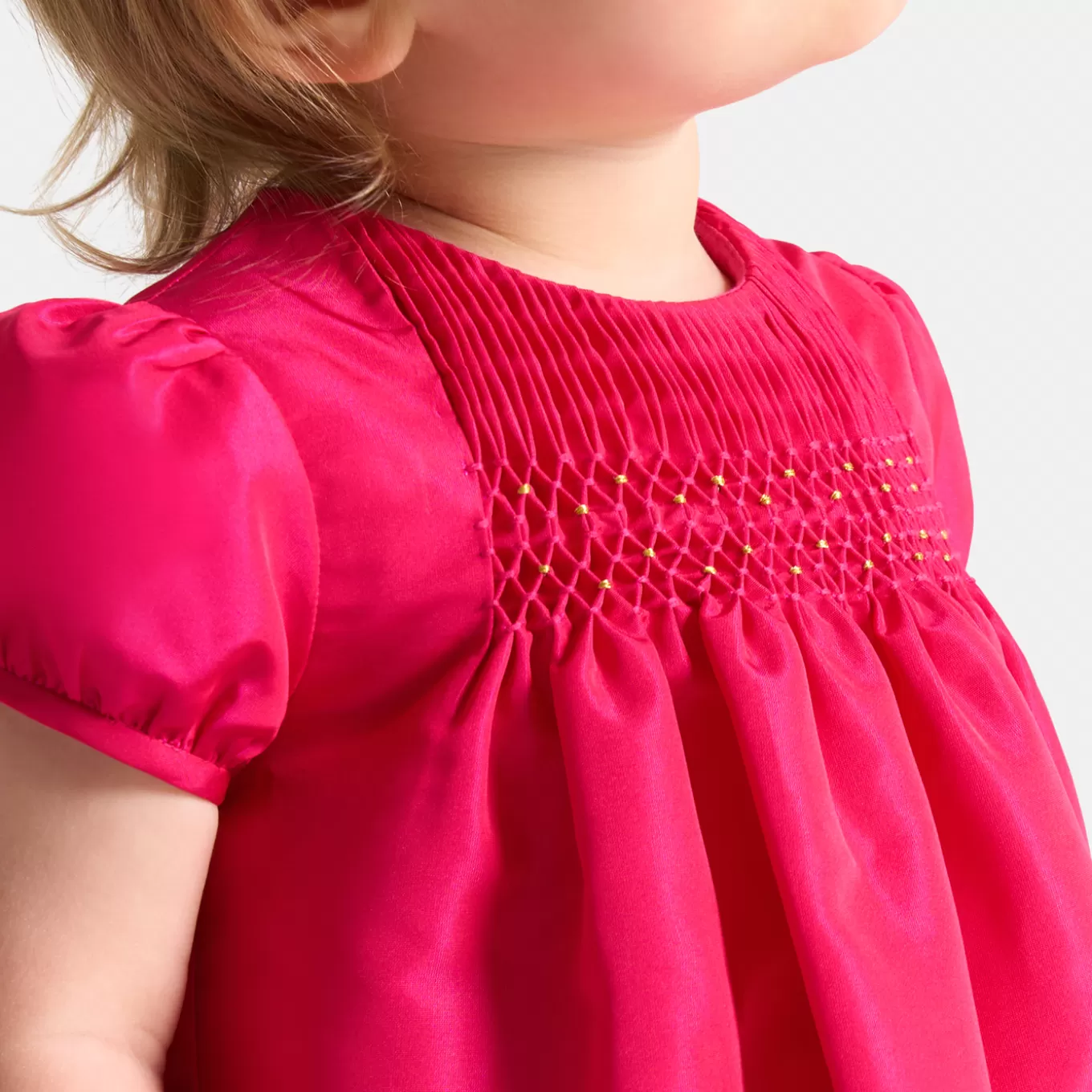 Best Sale Jacadi Kleid aus Taft Kleinkind Mädchen BENGALE ROSE