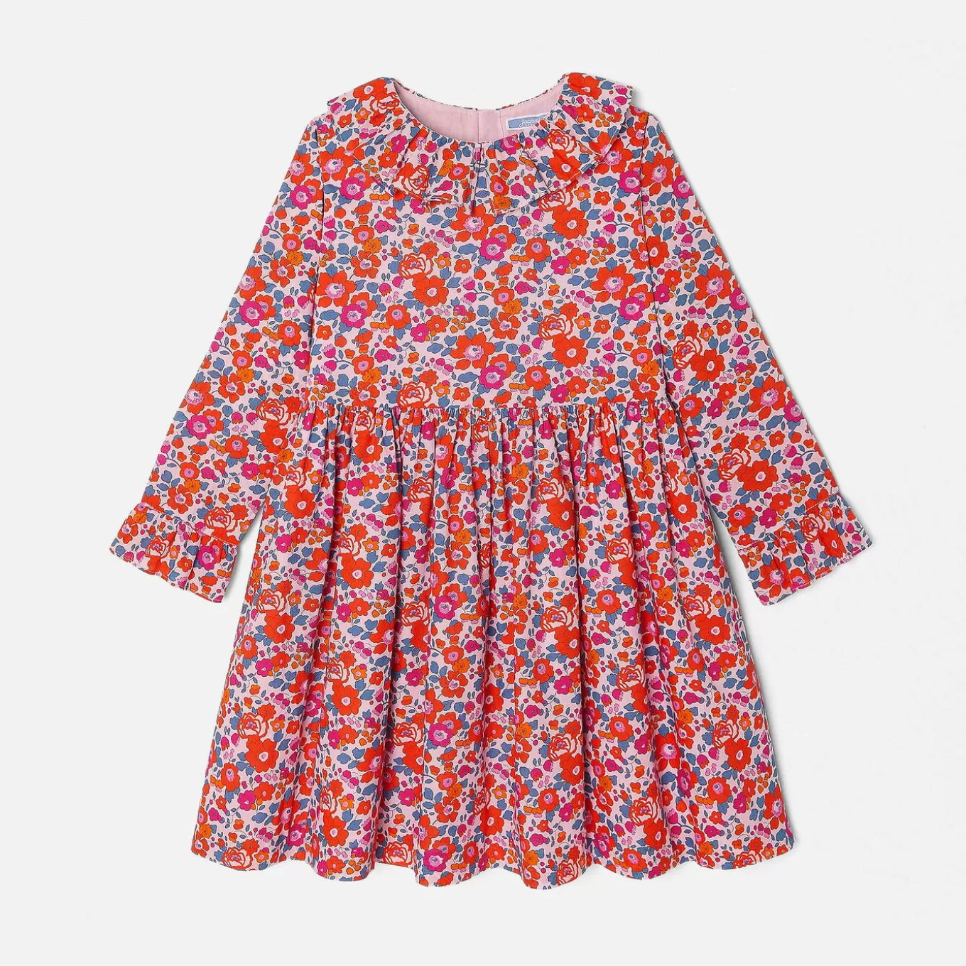 Clearance Jacadi Kleid für Mädchen aus Liberty-Stoff ROSA/MEHRFARBIG