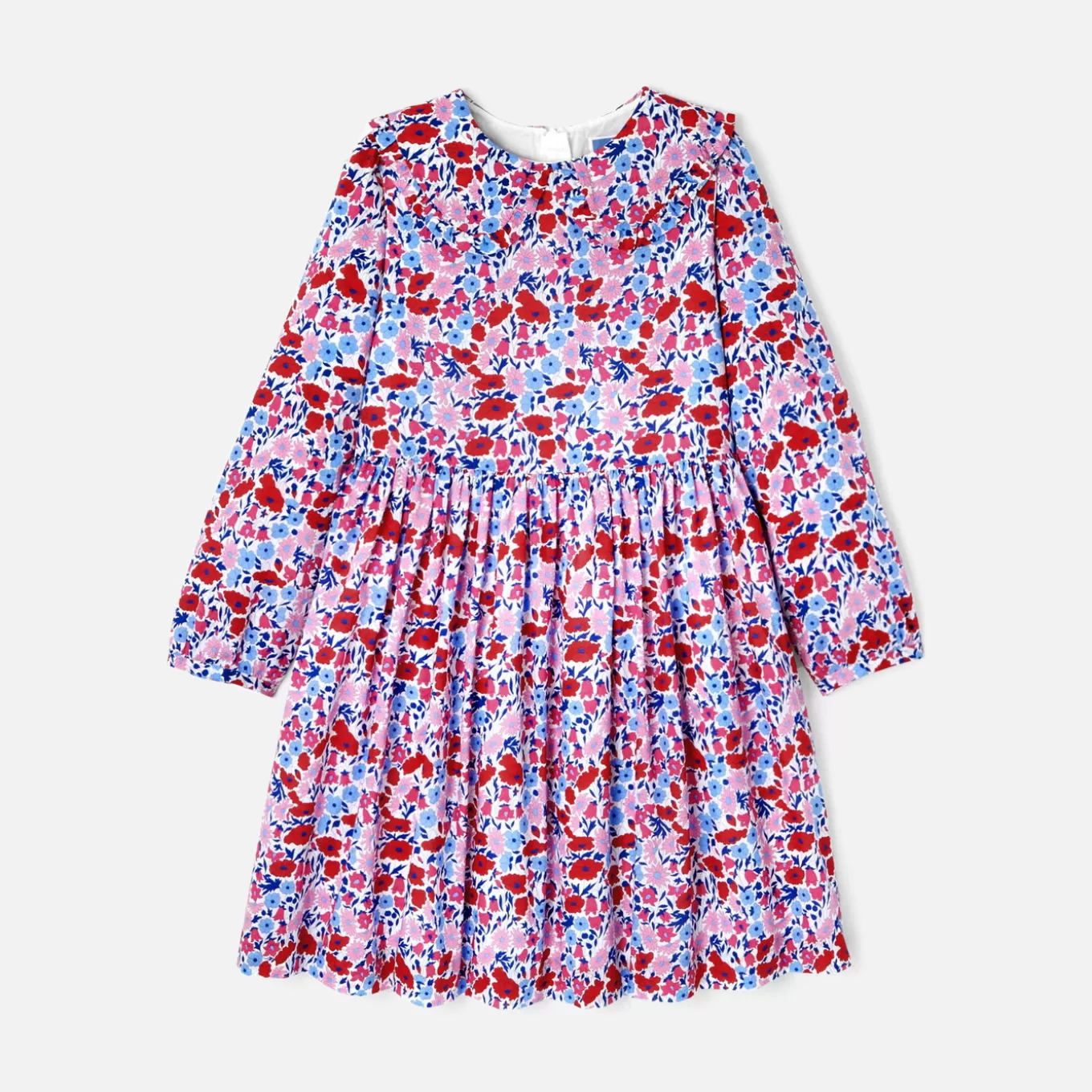 Cheap Jacadi Kleid für Mädchen aus Liberty-Stoff WEISS/MEHRFARBIG
