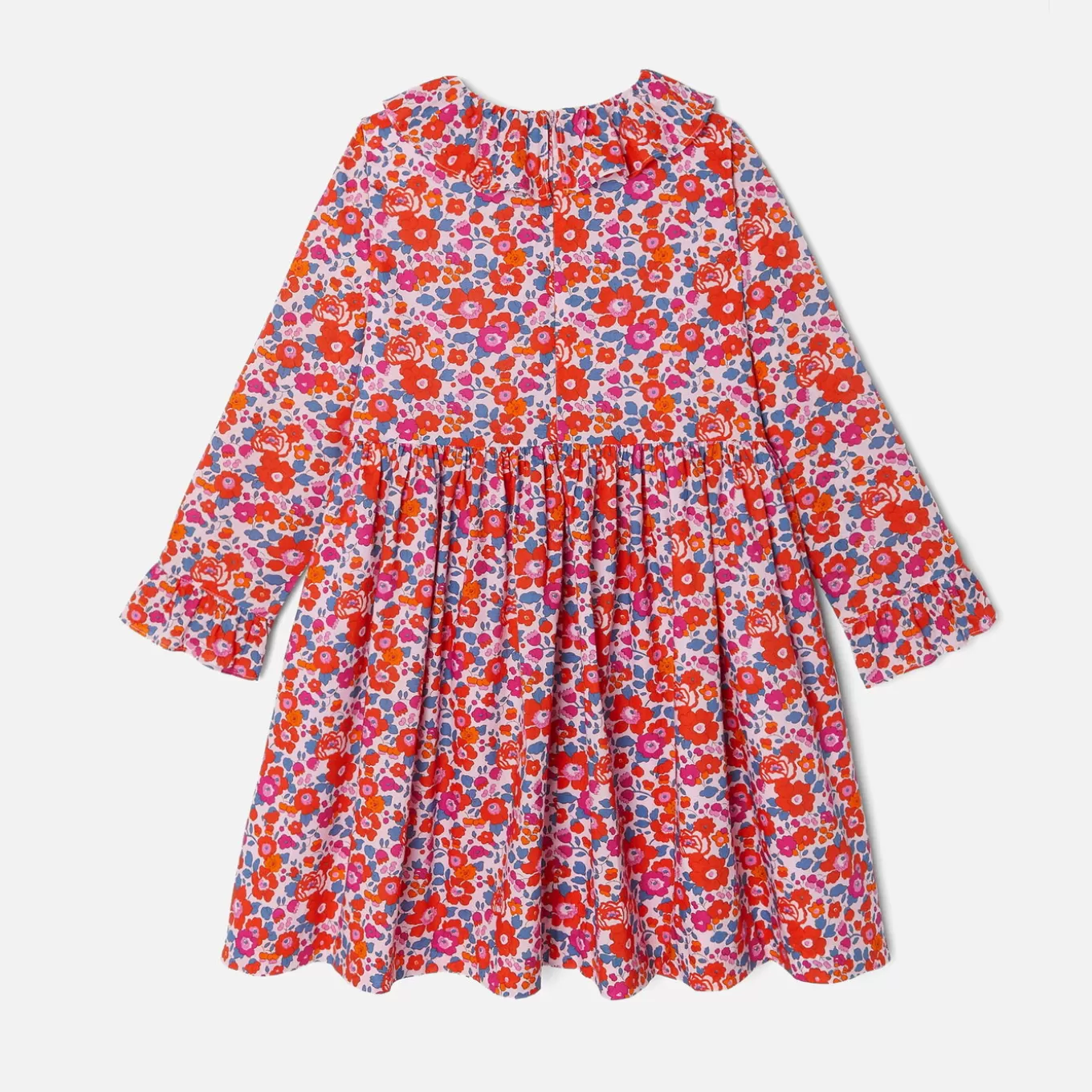 Clearance Jacadi Kleid für Mädchen aus Liberty-Stoff ROSA/MEHRFARBIG