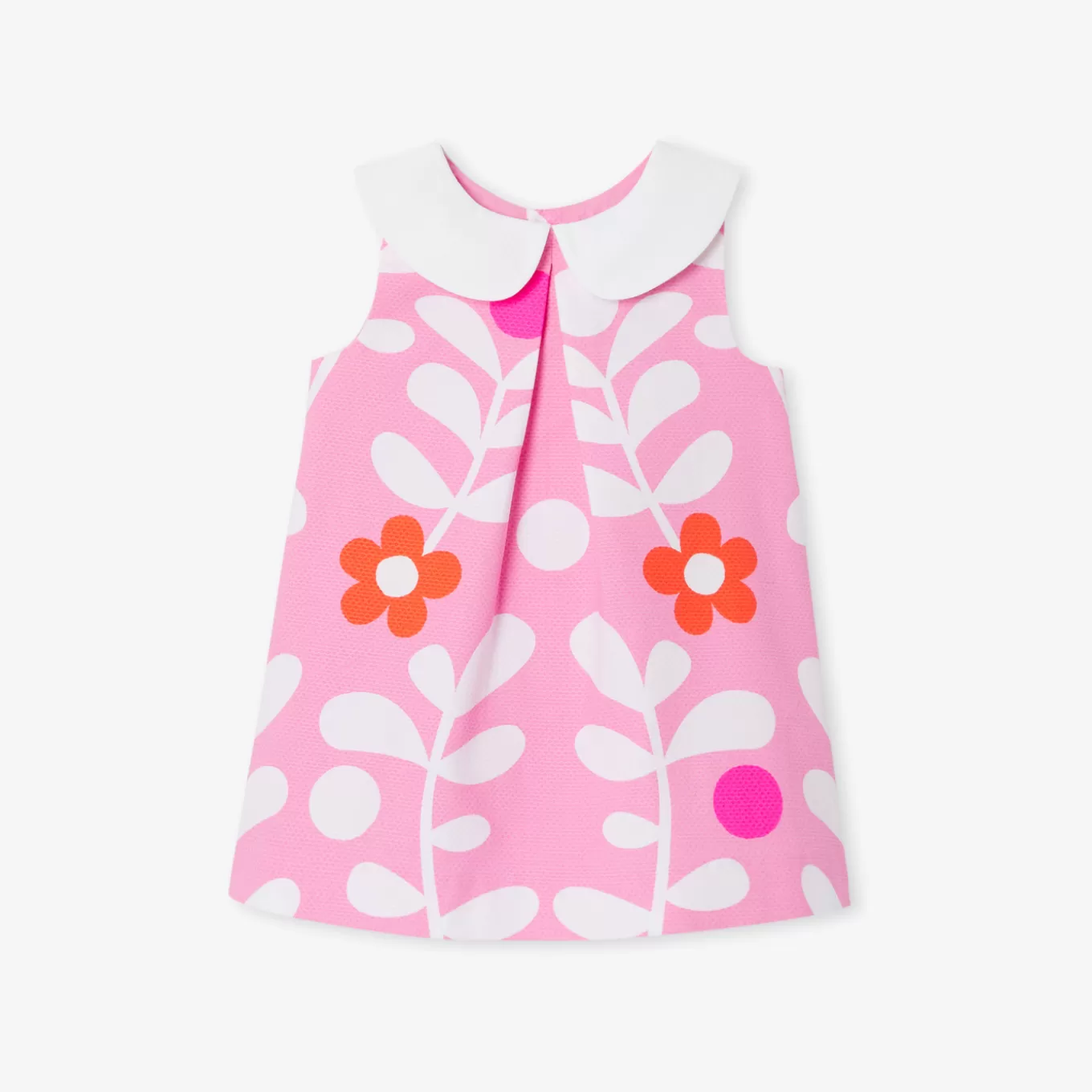 Sale Jacadi Kleid mit Pflanzenmotiv für Mädchen ROSA/MEHRFARBIG