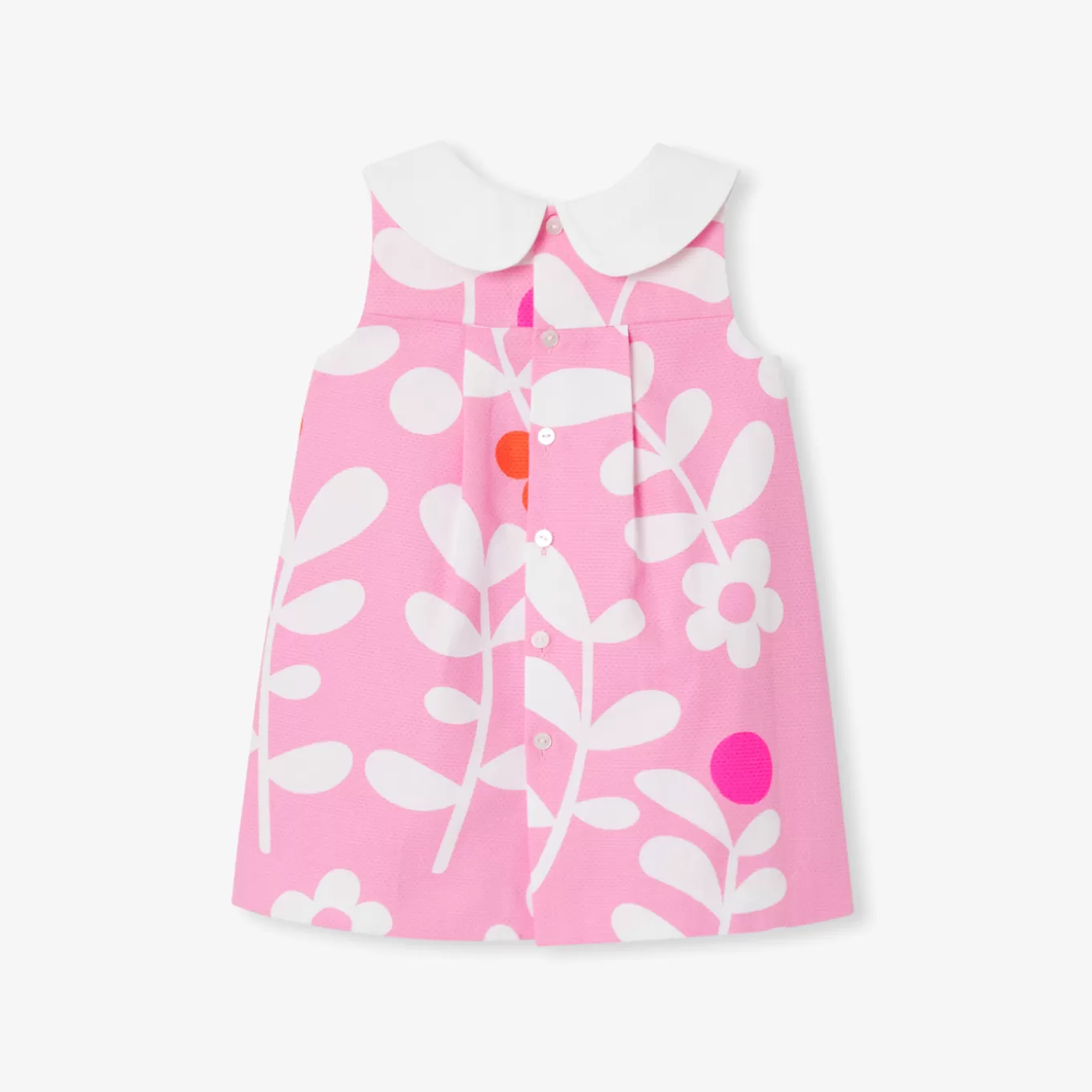 Sale Jacadi Kleid mit Pflanzenmotiv für Mädchen ROSA/MEHRFARBIG