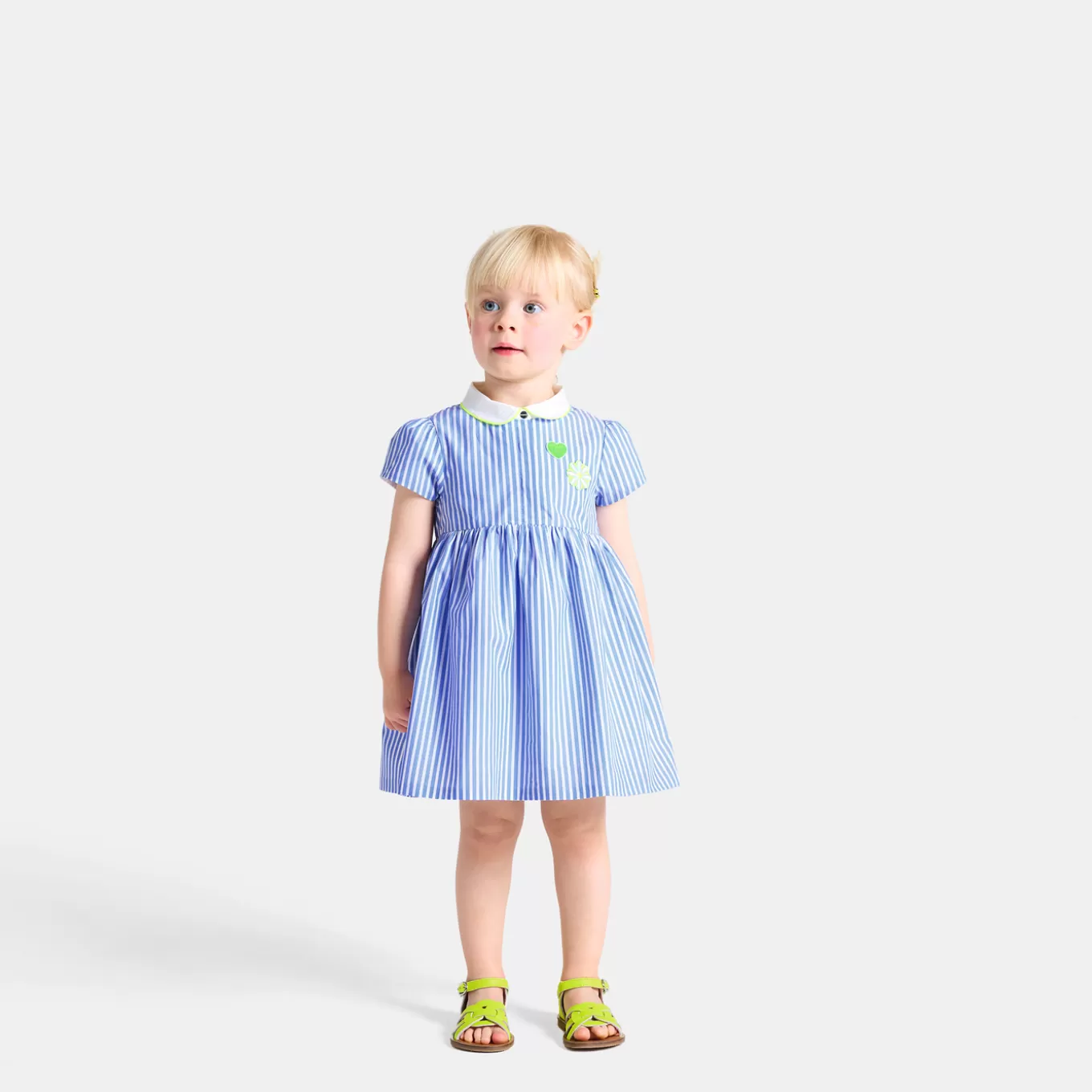Discount Jacadi Kleid mit Trapezschnitt Kleinkind Mädchen WEISS/BLAU