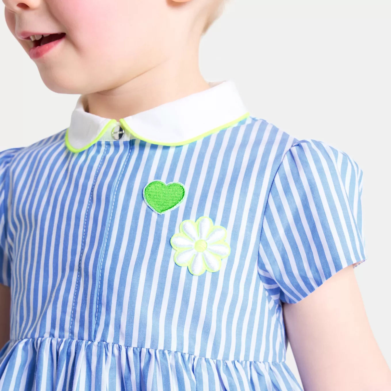 Discount Jacadi Kleid mit Trapezschnitt Kleinkind Mädchen WEISS/BLAU