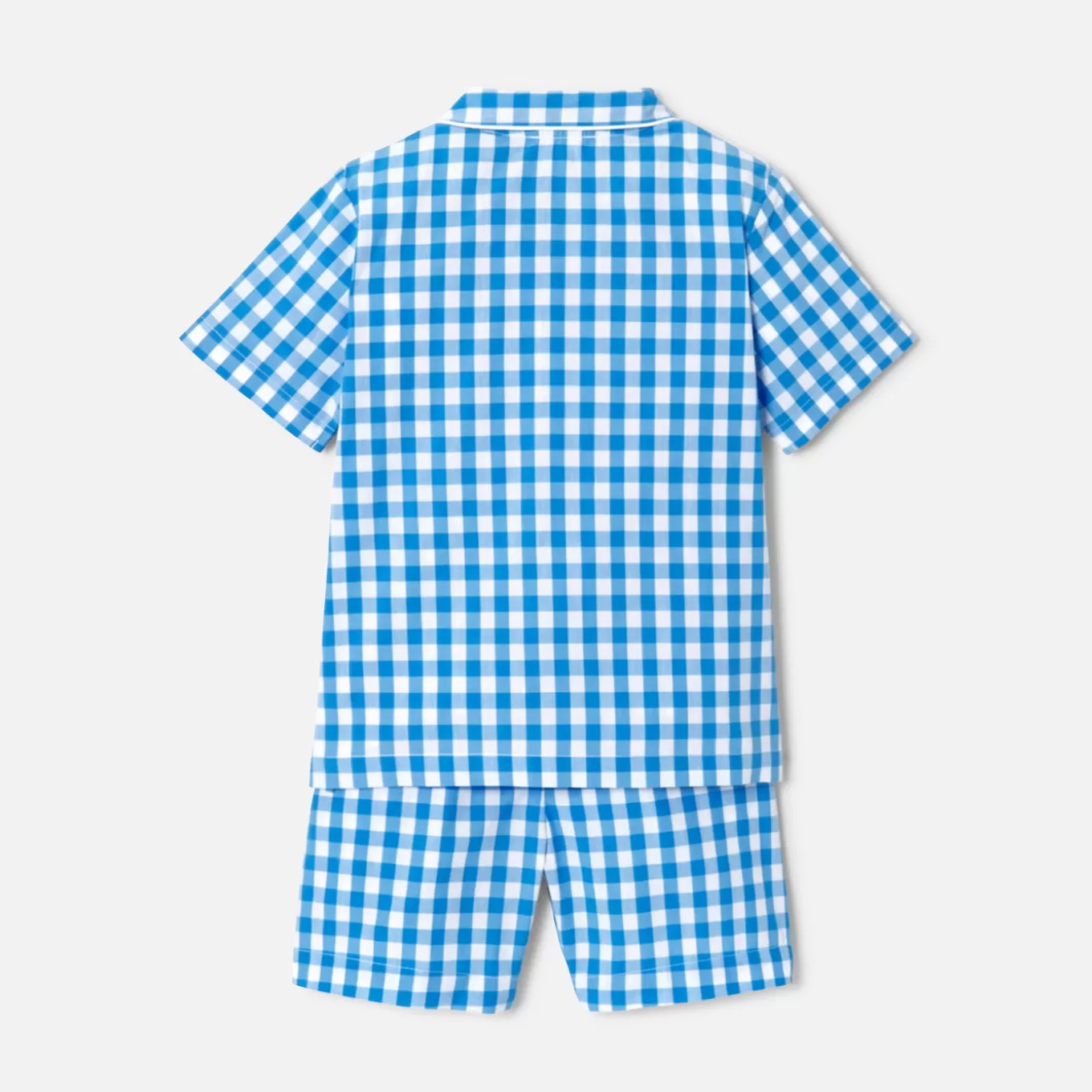 New Jacadi Kurzer Pyjama mit Vichy-Karos für Jungen BLAU/WEISS