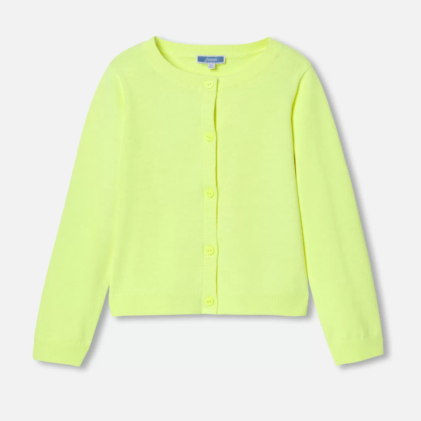 Online Jacadi Kurzes Strickjacke für Mädchen NEON GELB