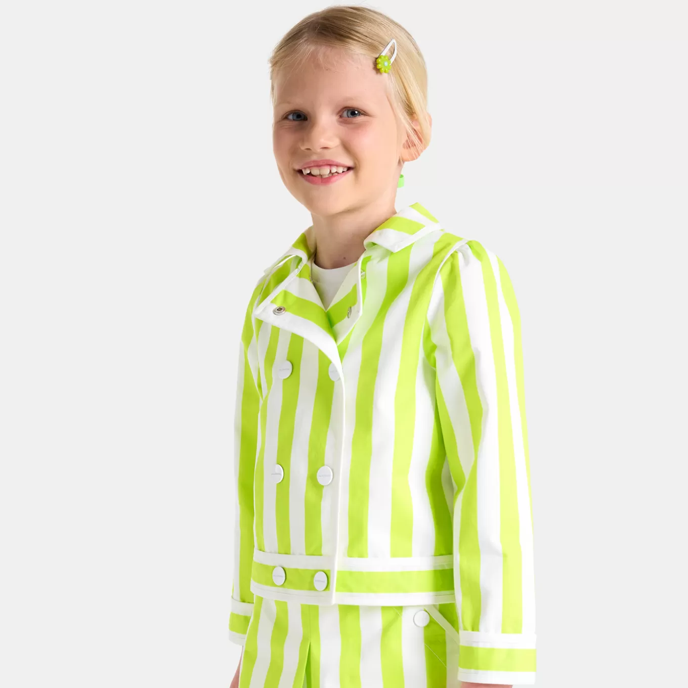 Store Jacadi Kurzjacke für Mädchen WEISS/GRÜN