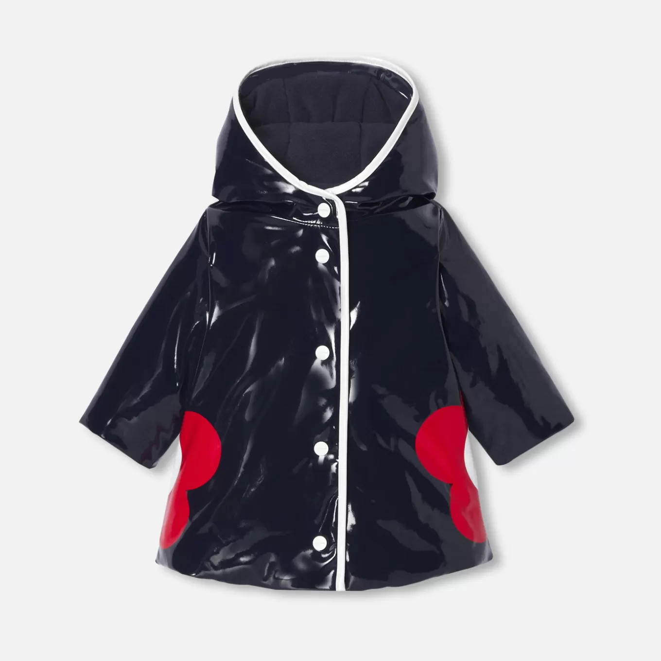 Fashion Jacadi Lackierte Regenjacke Kleinkind Mädchen MARINEBLAU JACADI