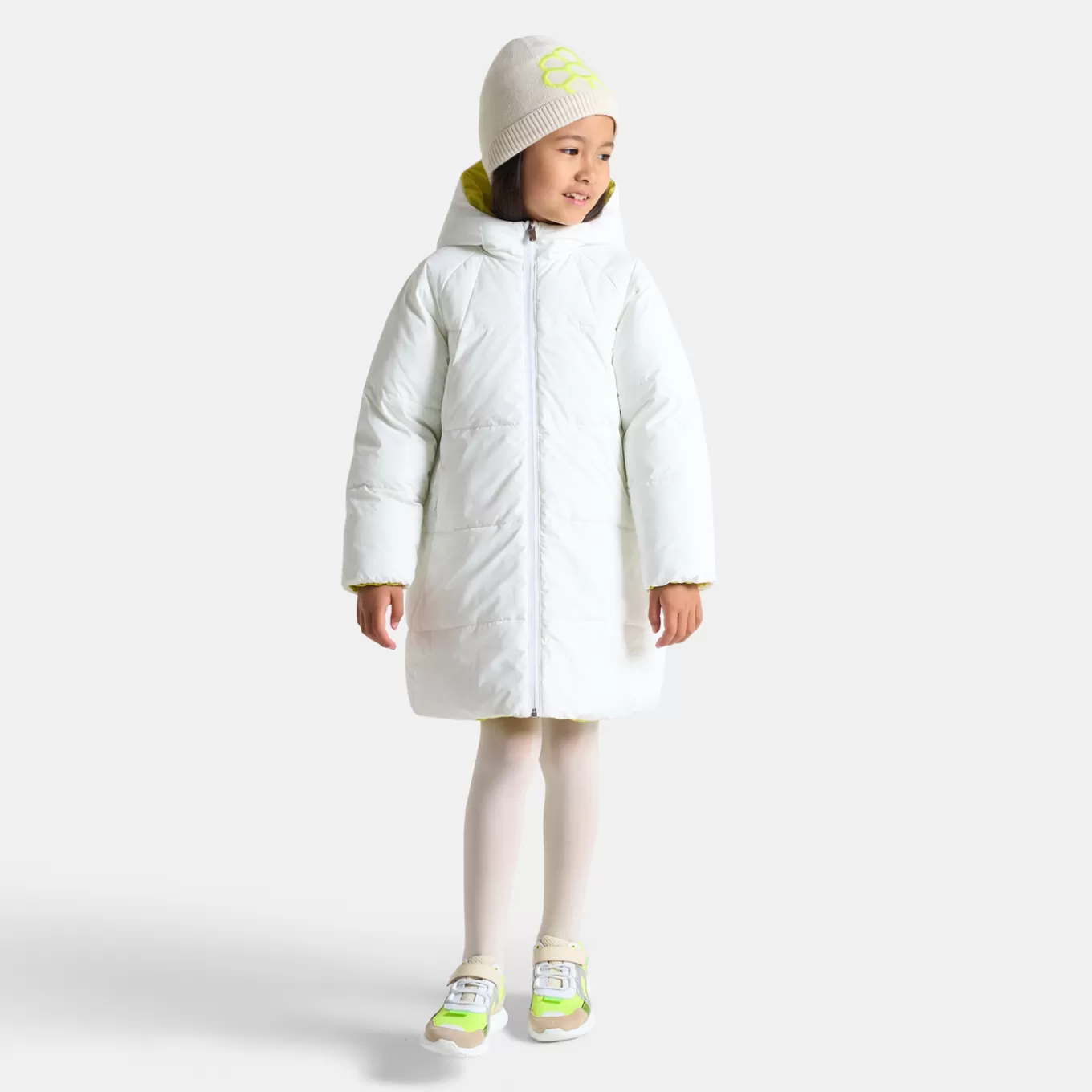 Fashion Jacadi Lange Steppjacke für Mädchen WEICHES JACADI WEISS