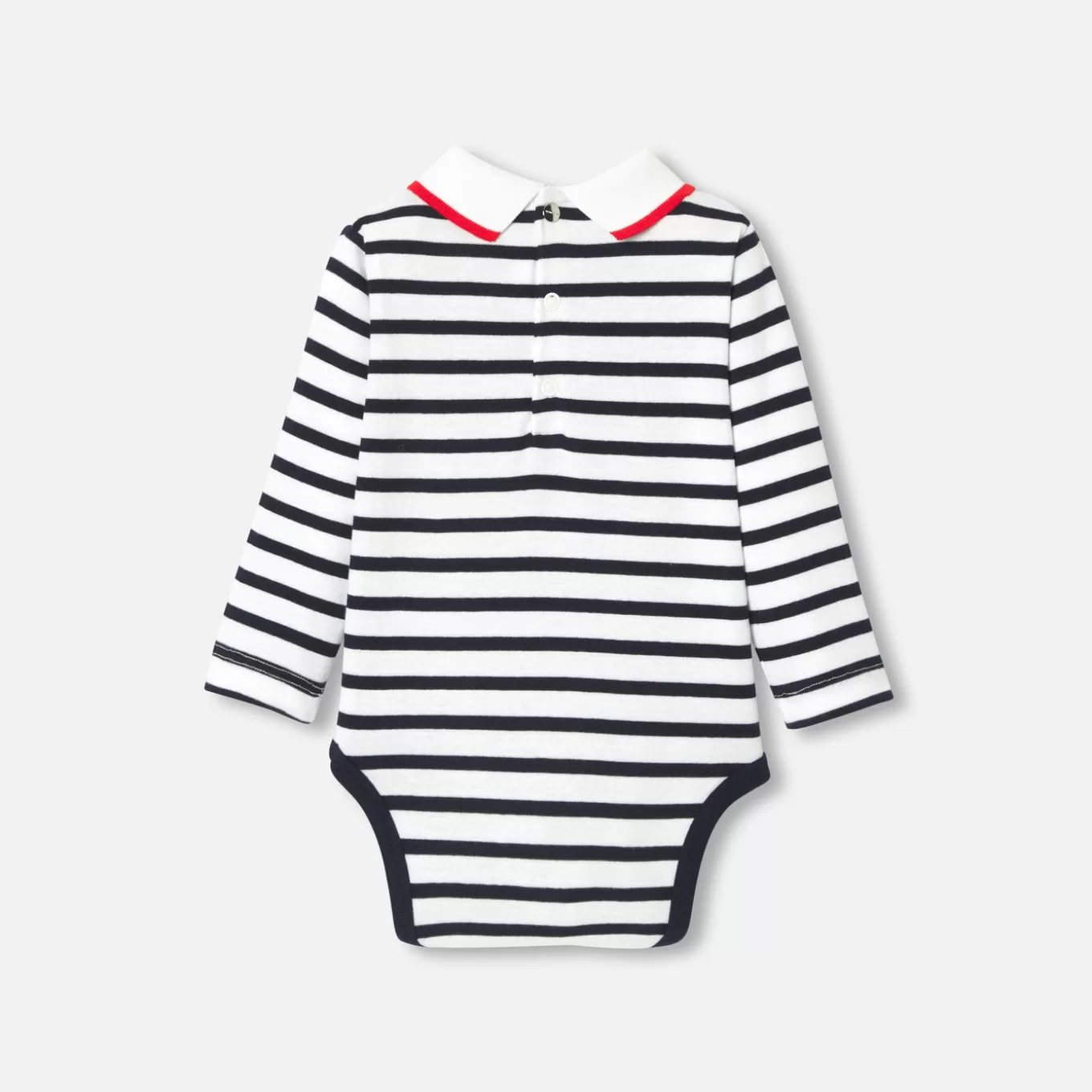 Outlet Jacadi Langärmeliger Body Kleinkind Junge WEISS/MARINEBLAU