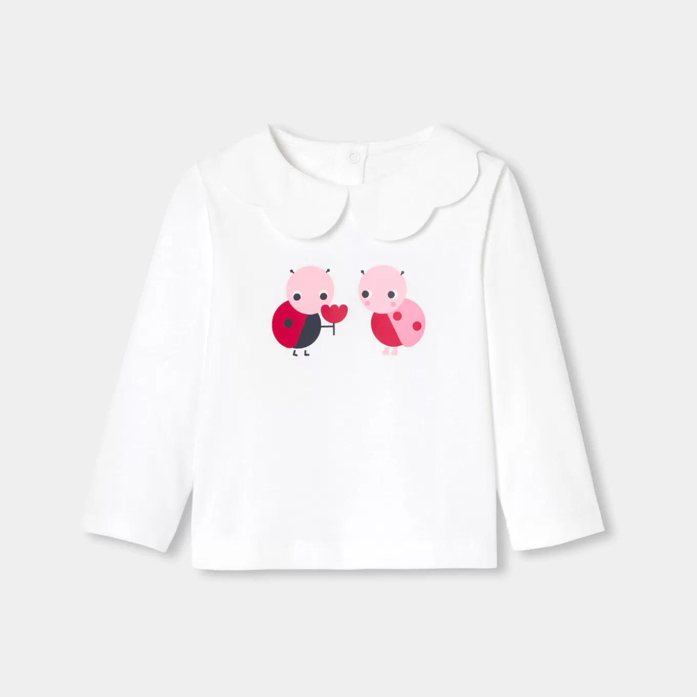 Clearance Jacadi Langärmliges T-Shirt Kleinkind Mädchen JACADI WEISS