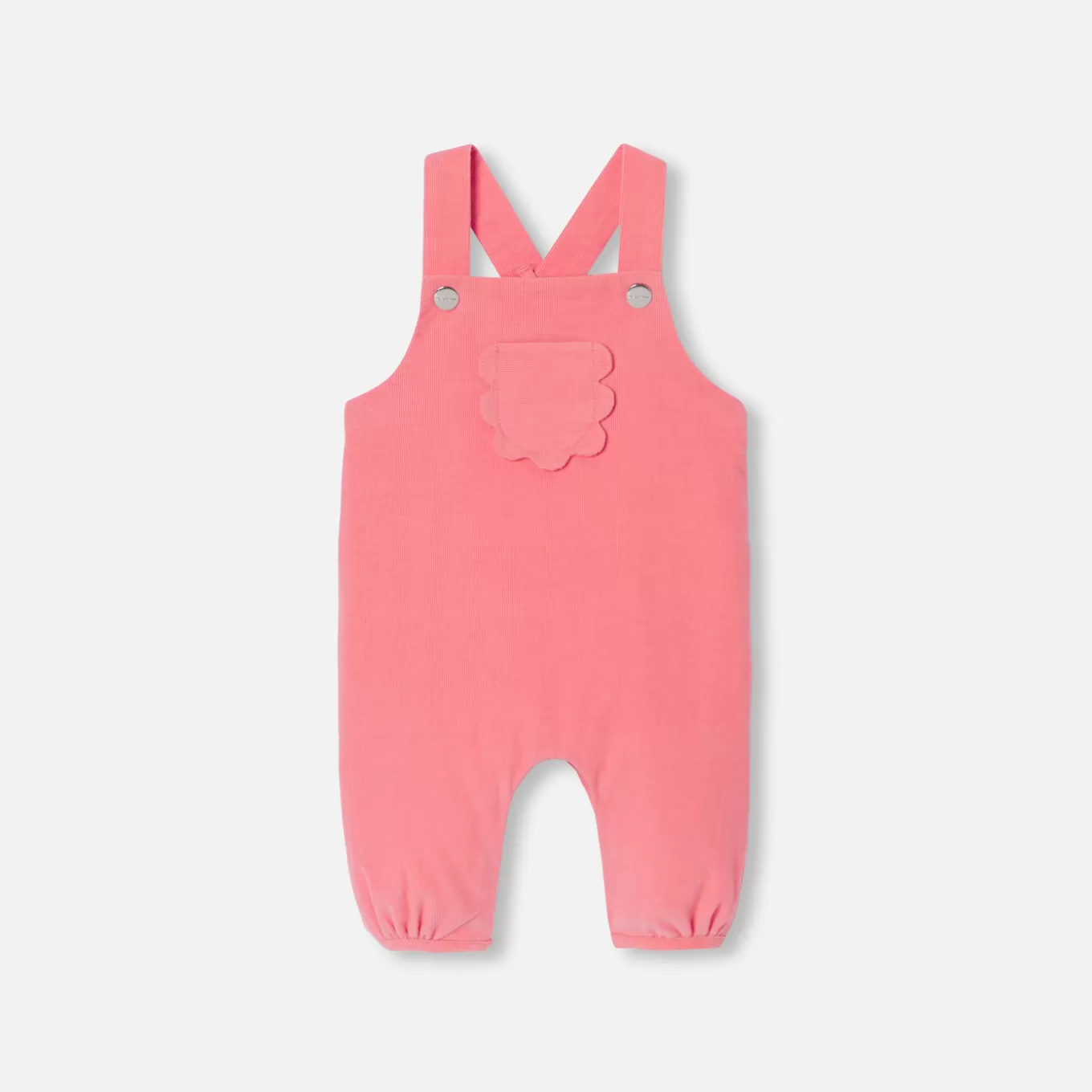 Flash Sale Jacadi Latzhose aus Samt für Baby Mädchen KORRALENROT