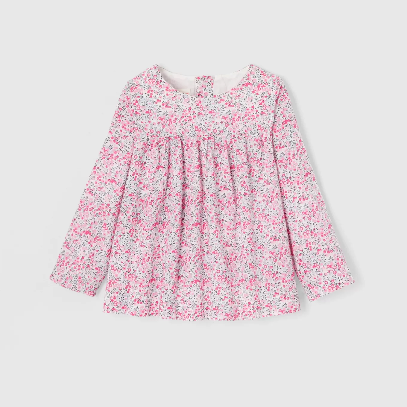 Outlet Jacadi Liberty x Tohana Bluse - Kleinkind ROSA/GRAU