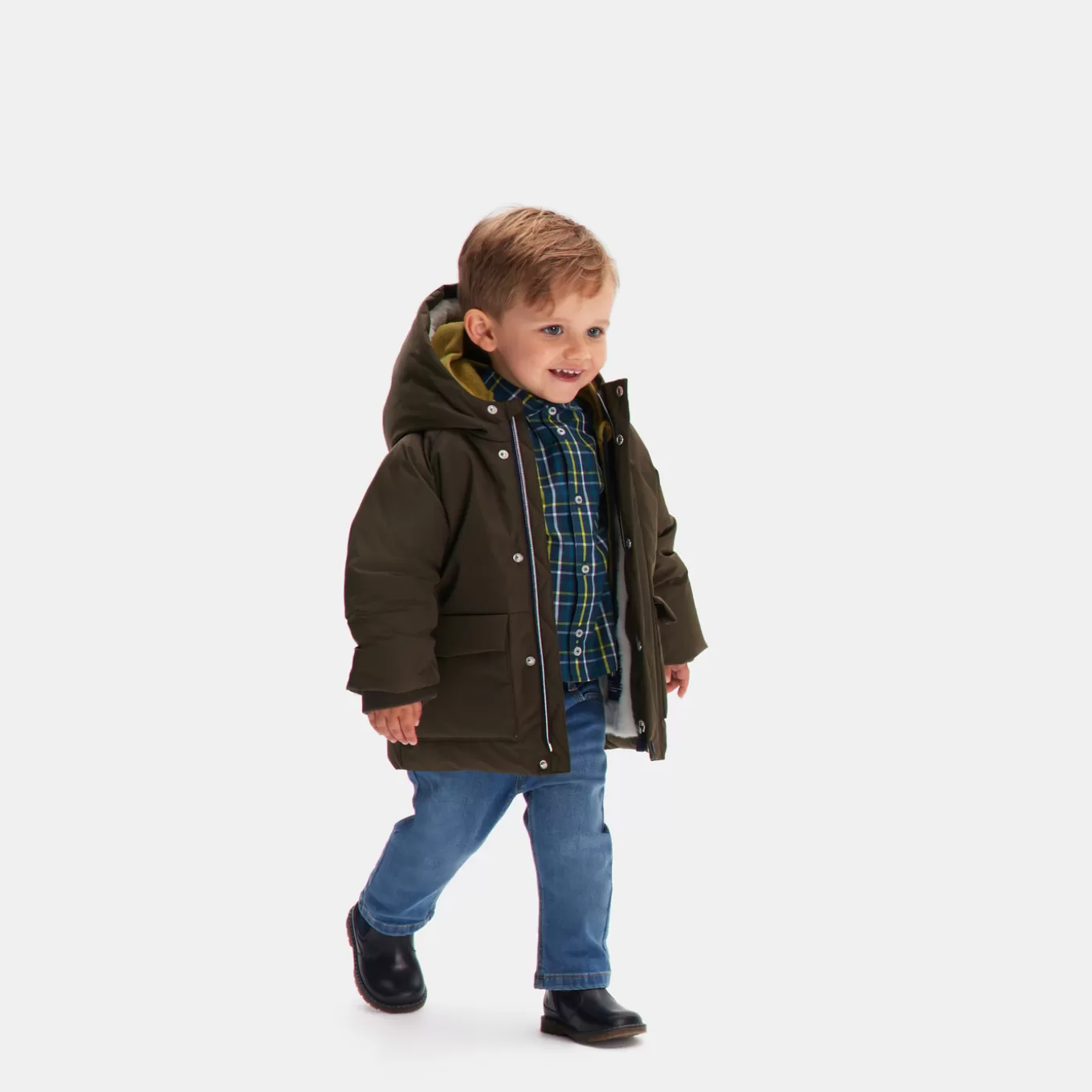 Outlet Jacadi Mantel aus Nylon für Jungen KAKI