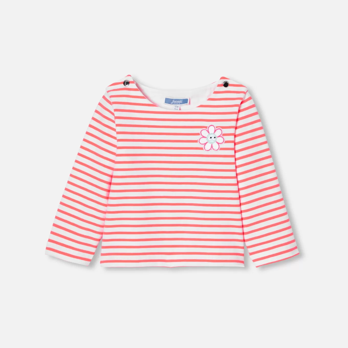 Flash Sale Jacadi Matrosenshirt Kleinkind Mädchen WEISS/KORALLENROT