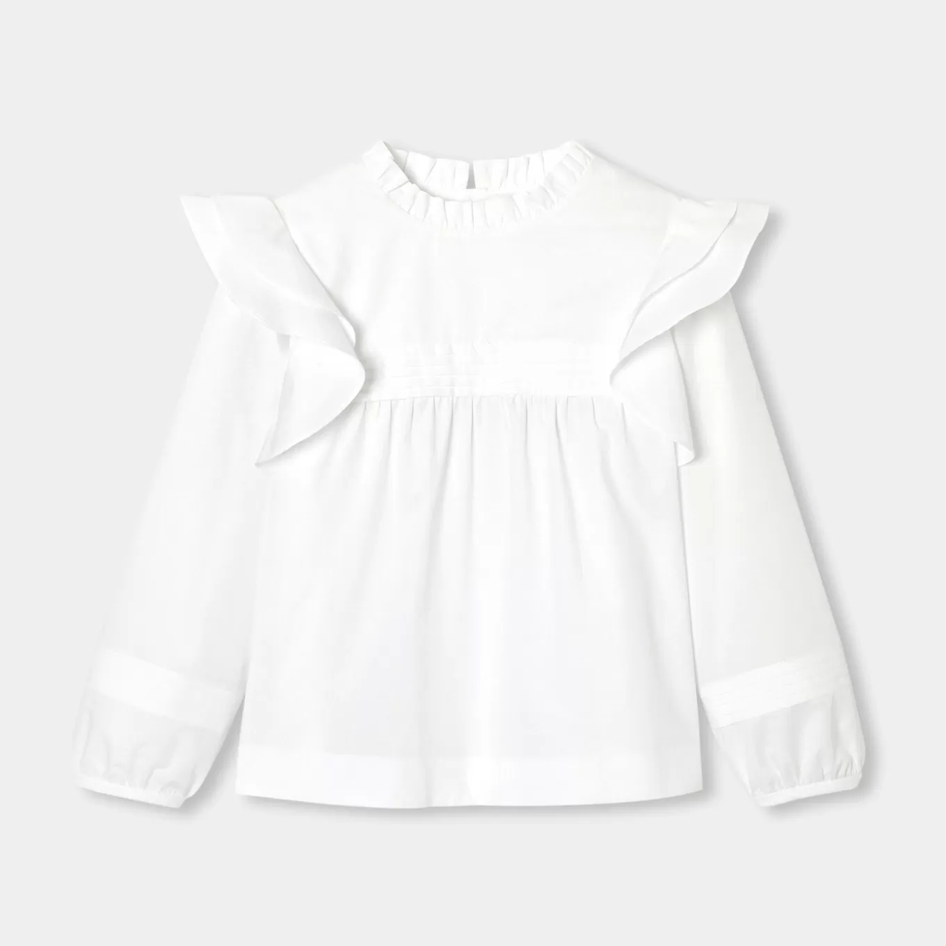 Cheap Jacadi Mädchenbluse aus Popeline JACADI WEISS