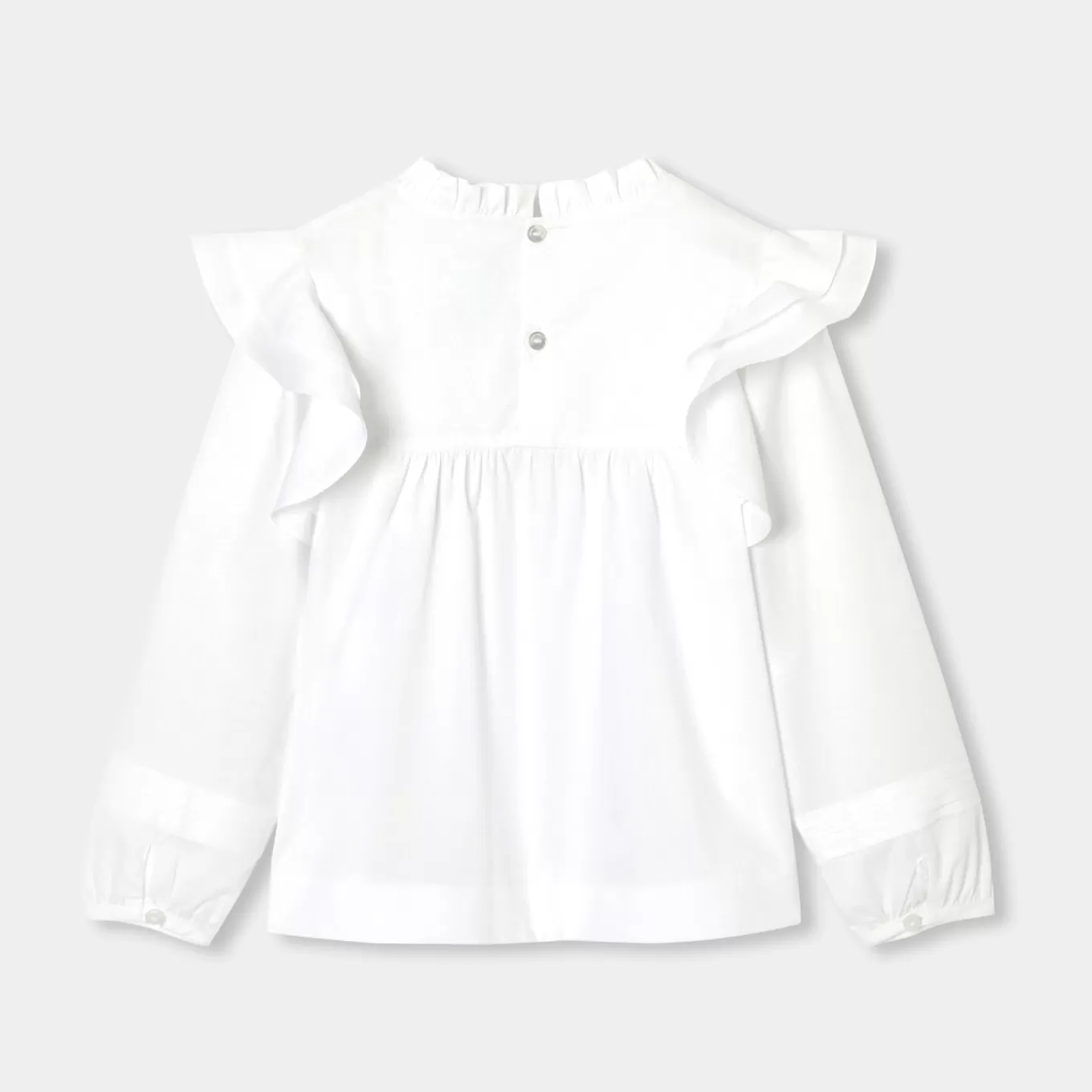 Cheap Jacadi Mädchenbluse aus Popeline JACADI WEISS