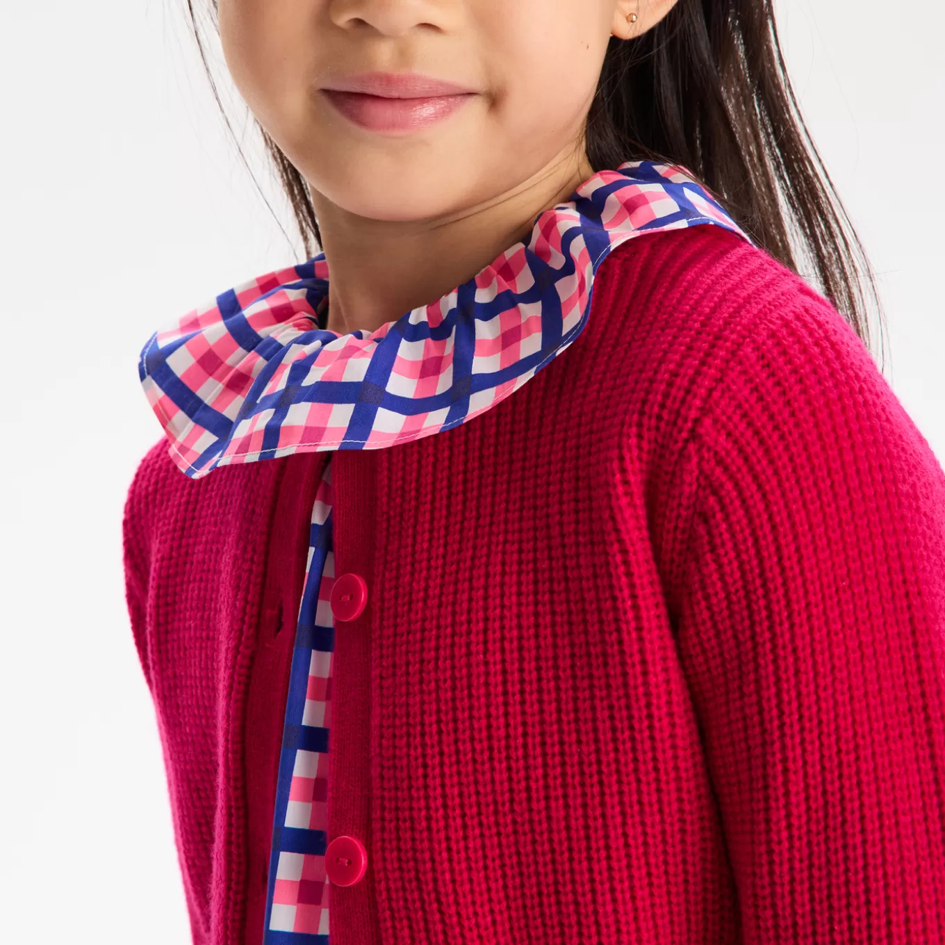 Shop Jacadi Mädchenbluse in Vichykaro WEISS/MEHRFARBIG
