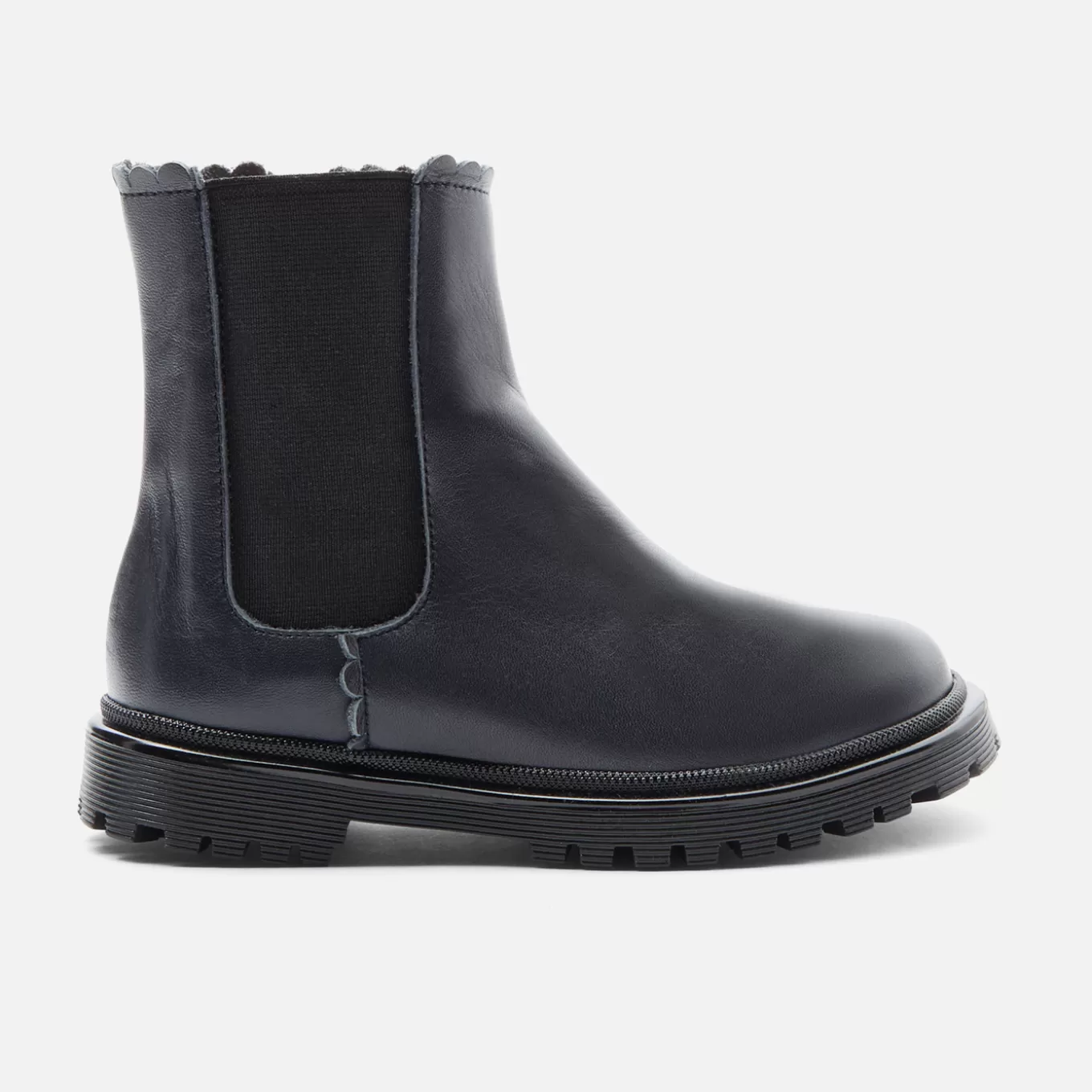 Hot Jacadi Mädchen-Chelsea-Boots aus Glattleder MARINEBLAU JACADI