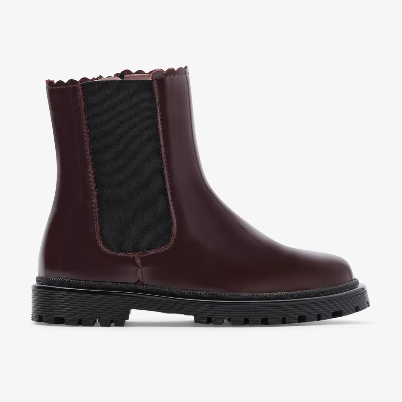 Fashion Jacadi Mädchen-Chelsea-Boots aus Glattleder BORDEAUX