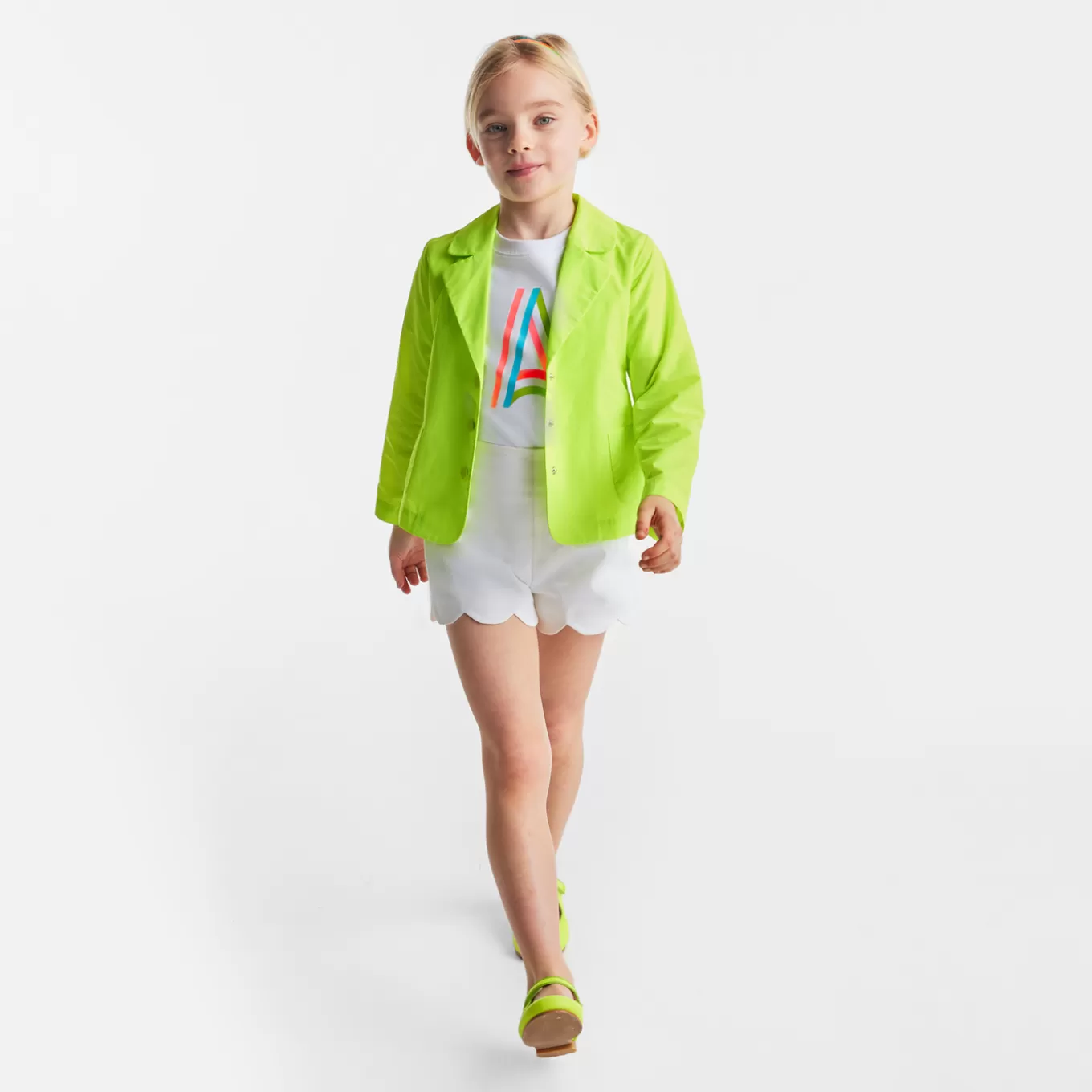 Clearance Jacadi Mädchenjacke aus Funktionsgewebe GRÜN NEON