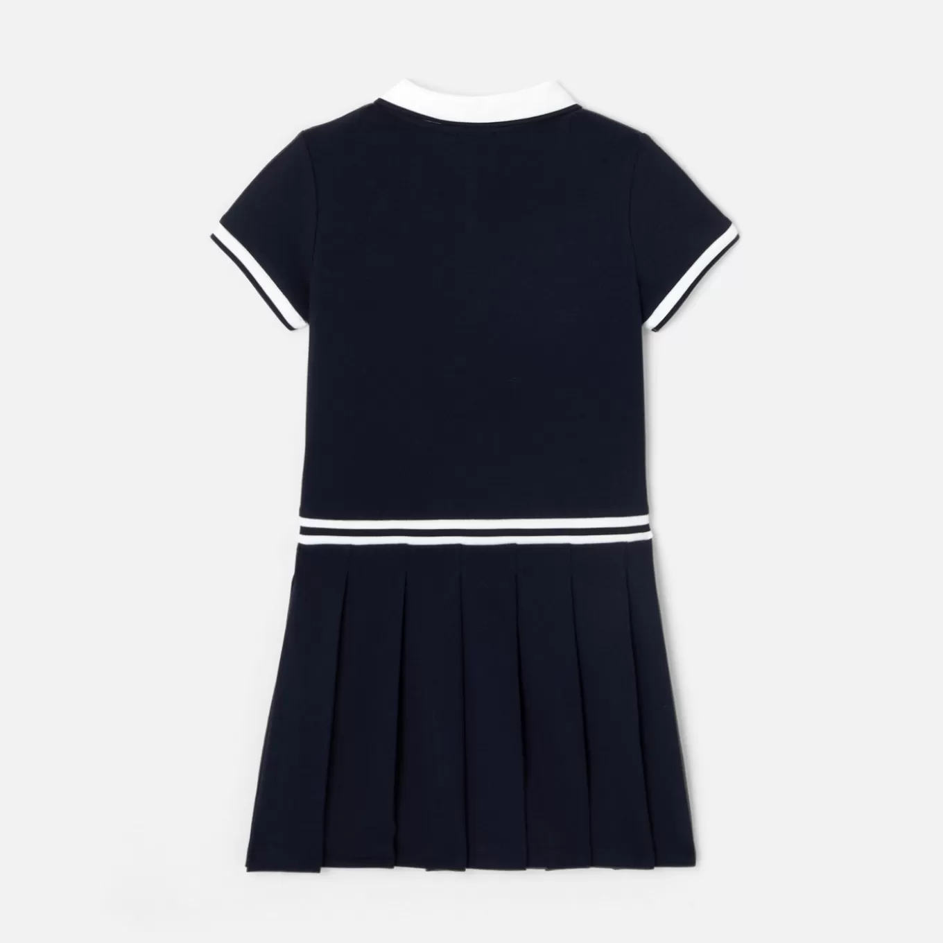 Shop Jacadi Mädchenkleid aus Baumwoll-Pikee MARINEBLAU JACADI