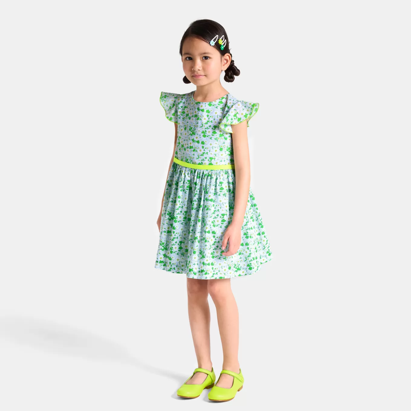 Shop Jacadi Mädchenkleid aus Liberty-Stoff WEISS/MEHRFARBIG